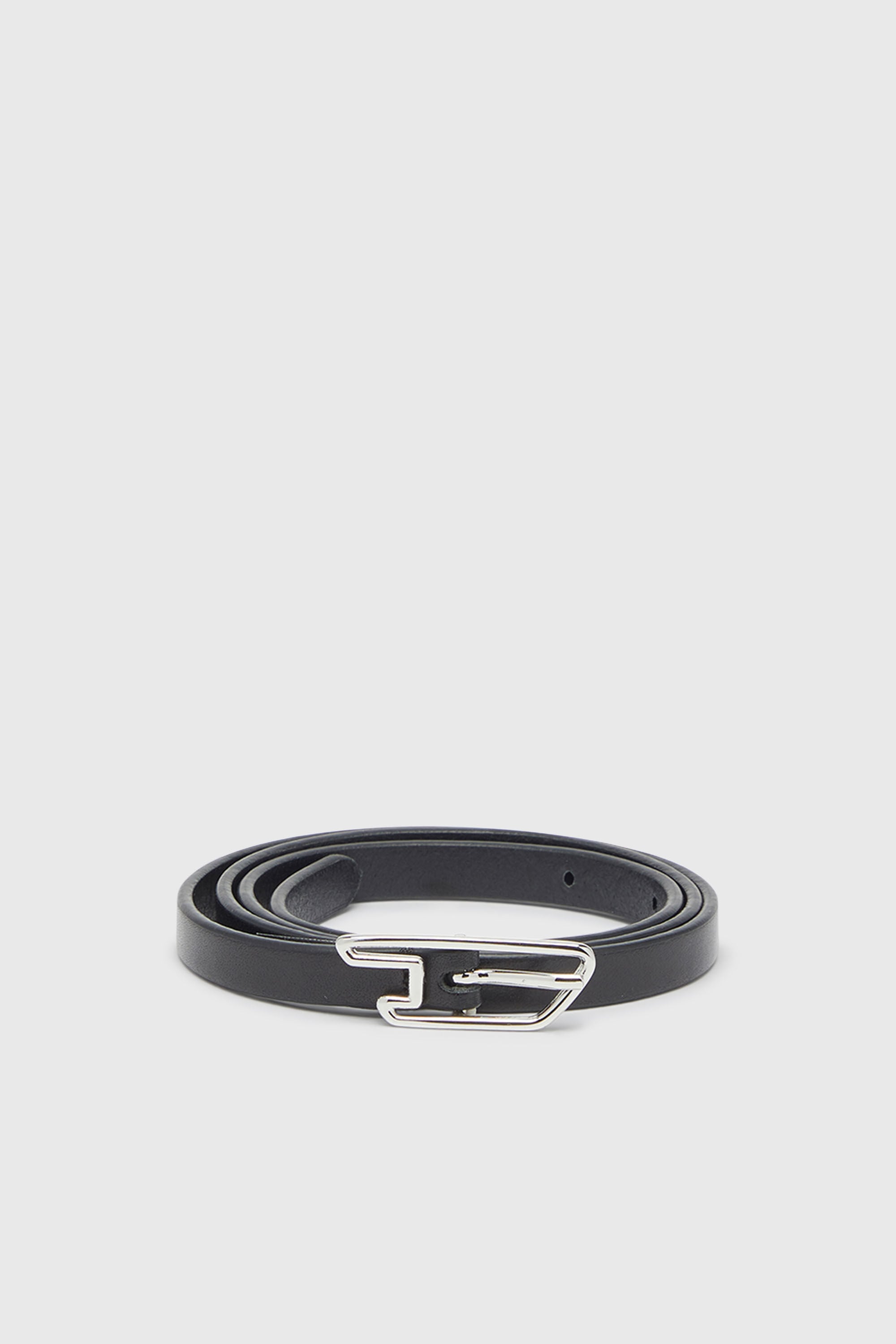 Diesel - B-D LINE W 10, Ceinture 1,5 cm en cuir pull-up avec boucle D Femme in Noir - 1