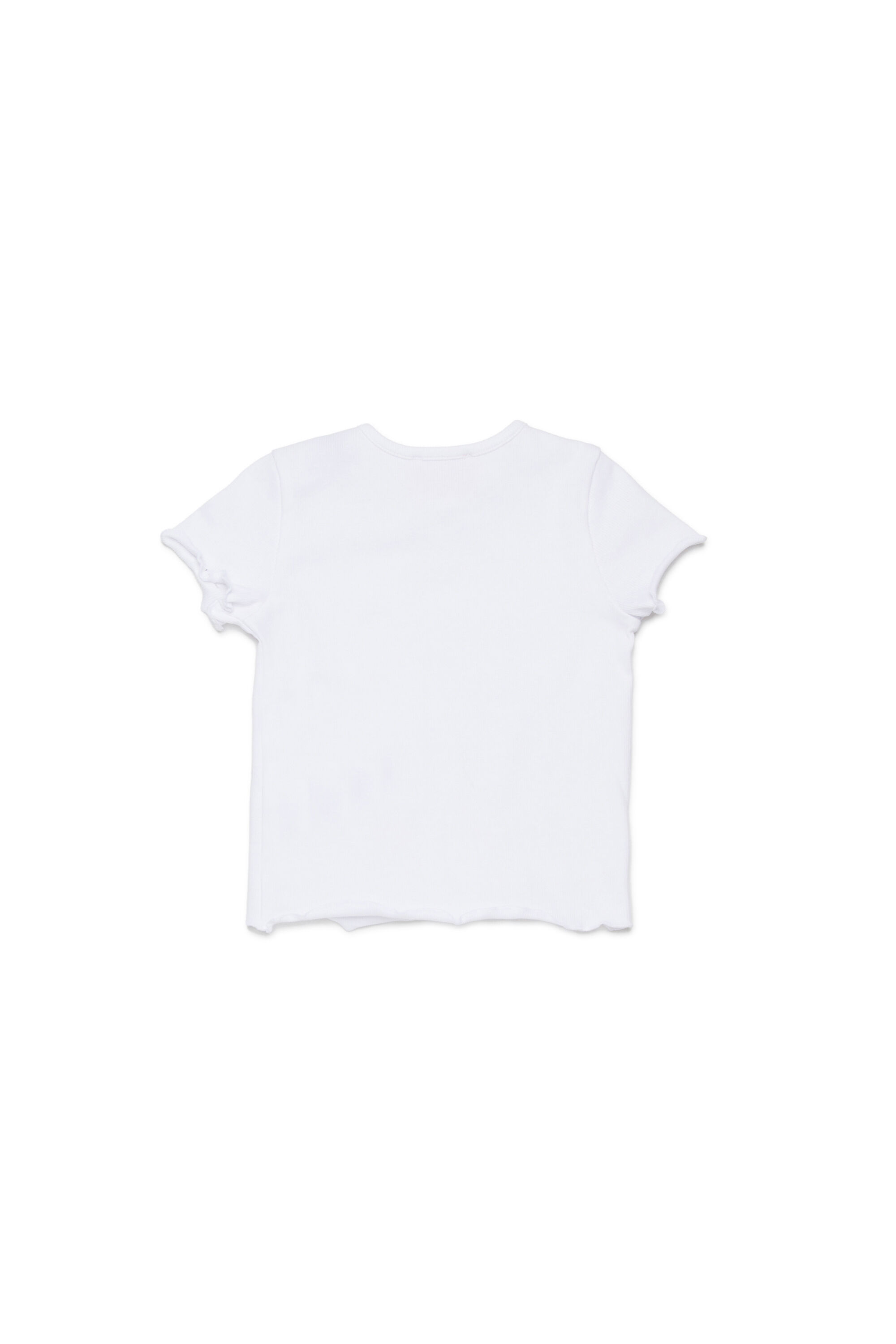 Diesel - TASPYB, T-shirt &agrave; ourlets volant&eacute;s Femme in Blanc - 2