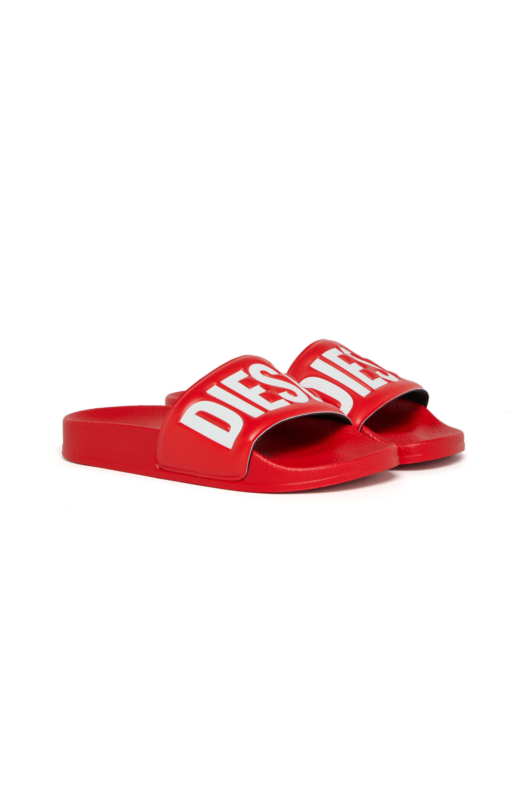 Diesel - SA-BWBISQOF, SA-BWBISQOF-Sliders avec logo emboss&eacute; Mixte in Rouge - 2