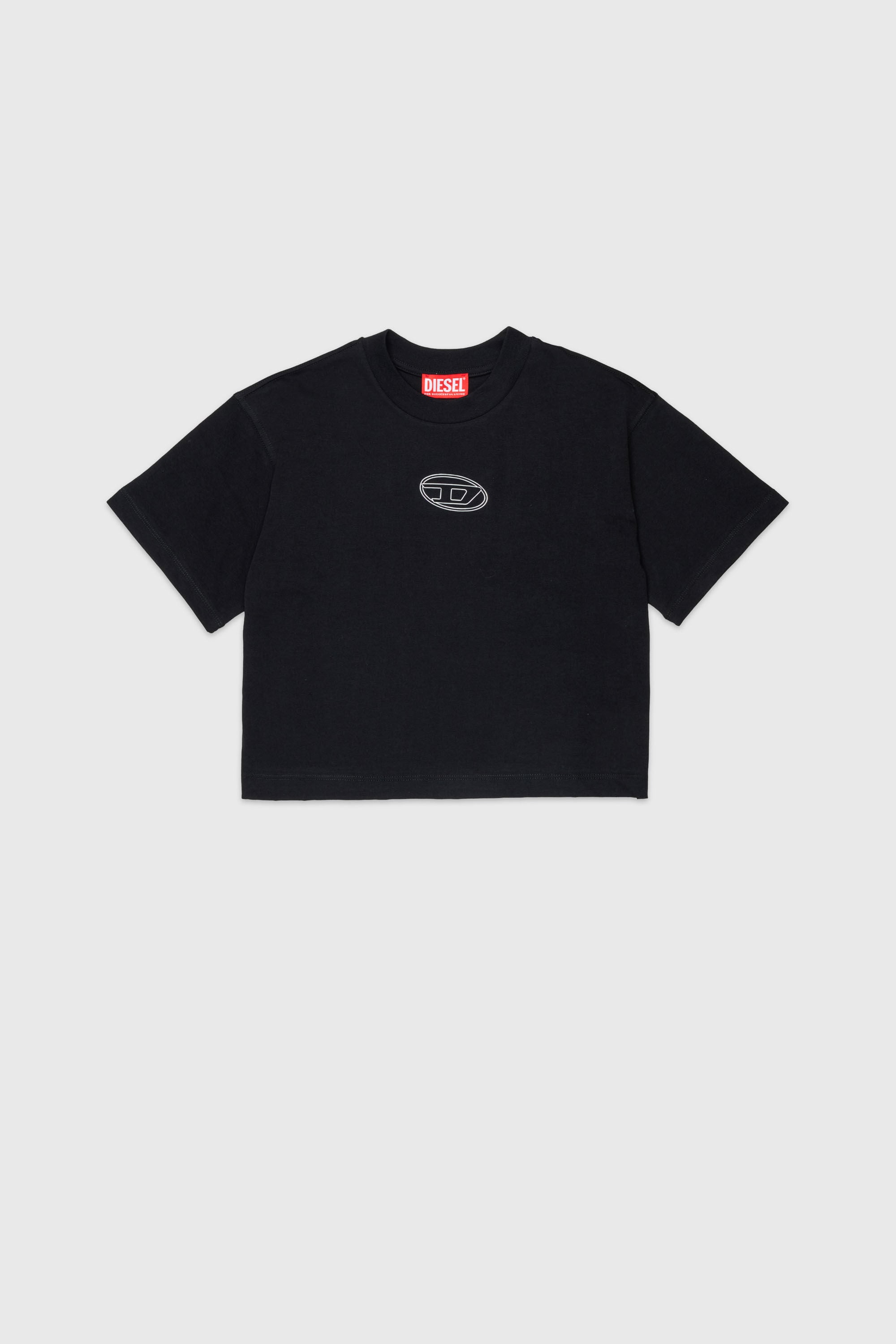 Diesel - TLIXIN, Woman's Cropped T-shirt with Oval D logo in Black - 1