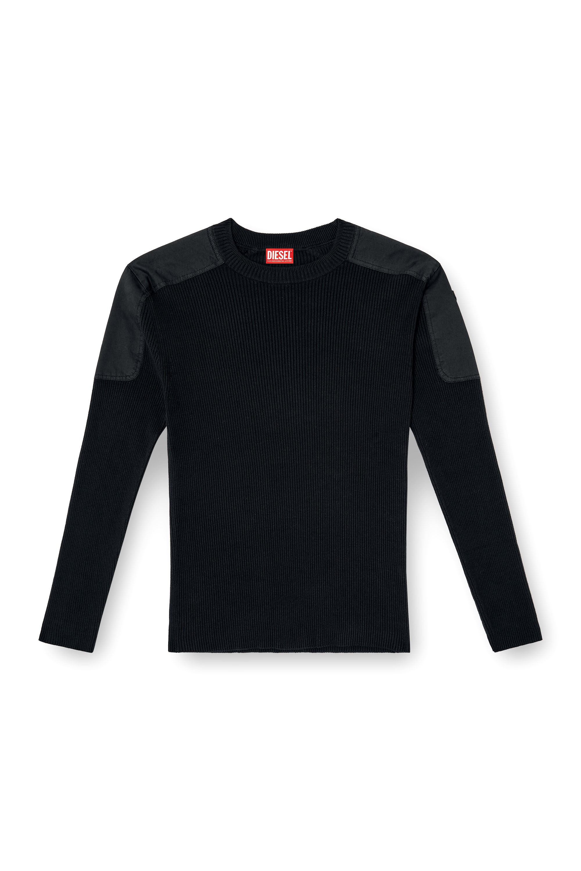 Diesel - K-MARTIN, Pull côtelé avec empiècements aux épaules Homme in ToBeDefined - 2