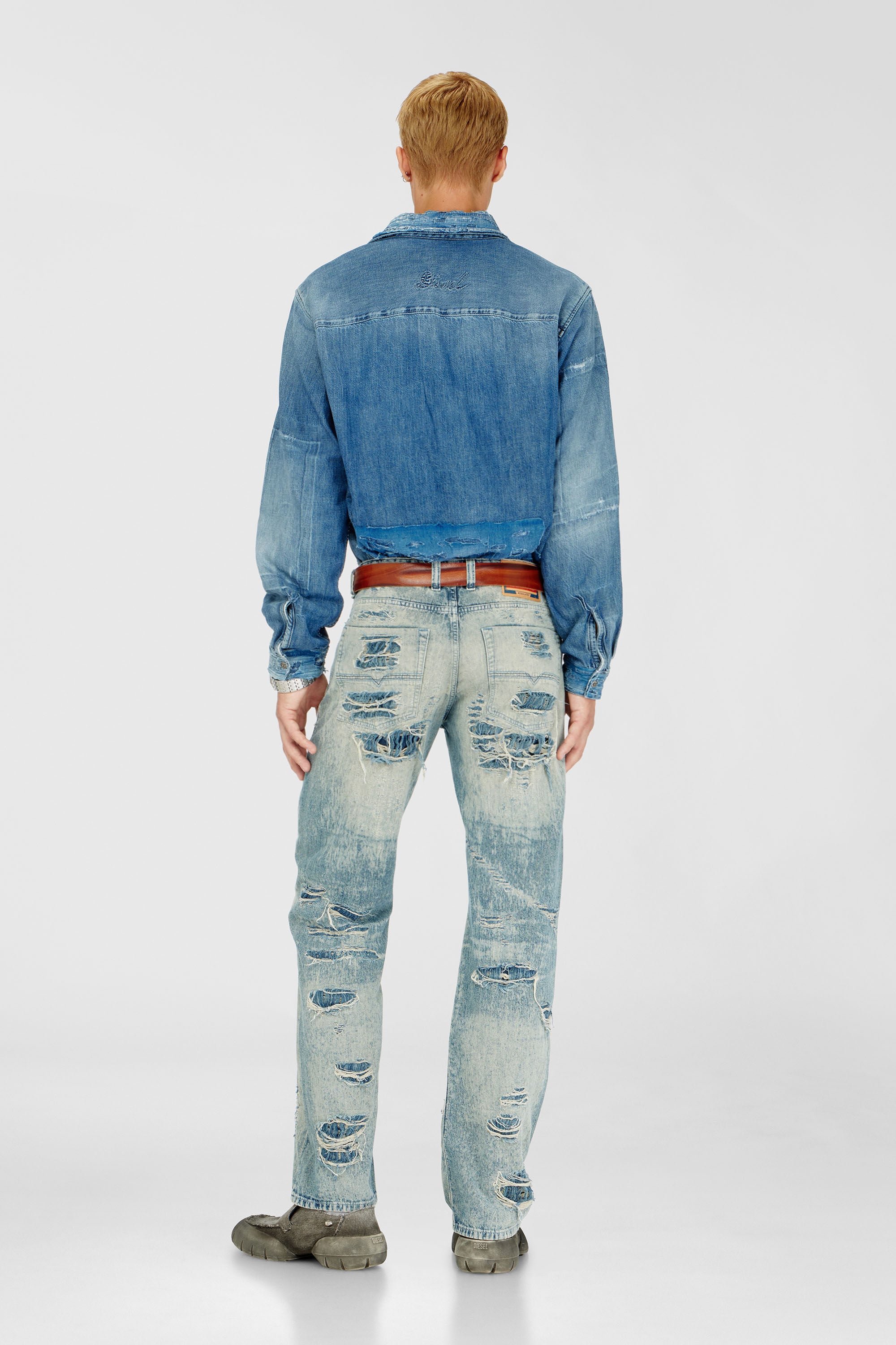 Diesel - Relaxed Jeans 1980 D-Eeper 068YM Homme, Bleu moyen - Image 3