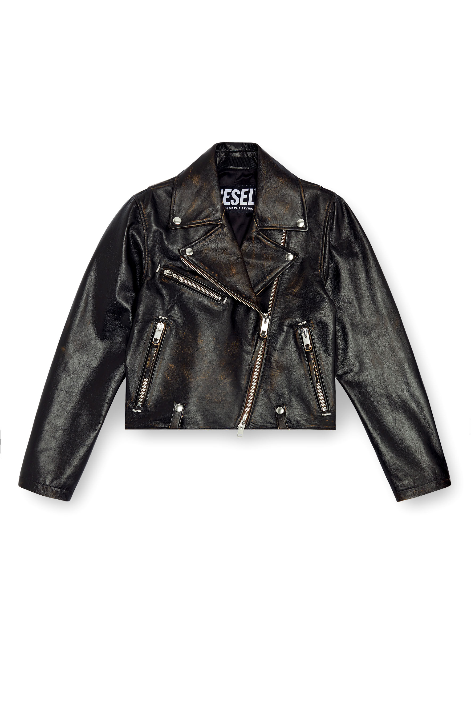 Veste en cuir diesel femme hot sale