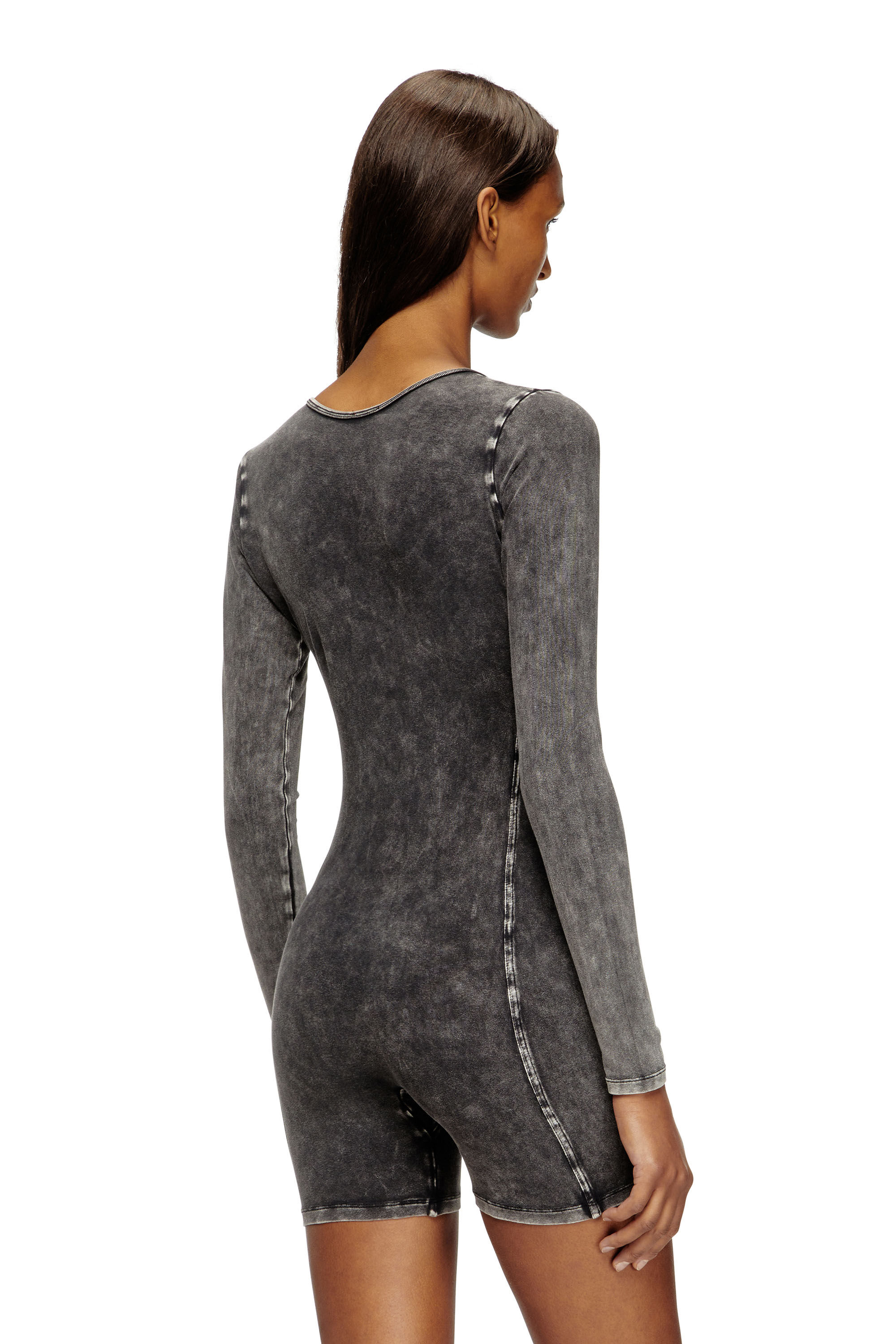 Diesel - KARIM-DNM, Combinaison en jersey effet denim Femme in Noir - 4