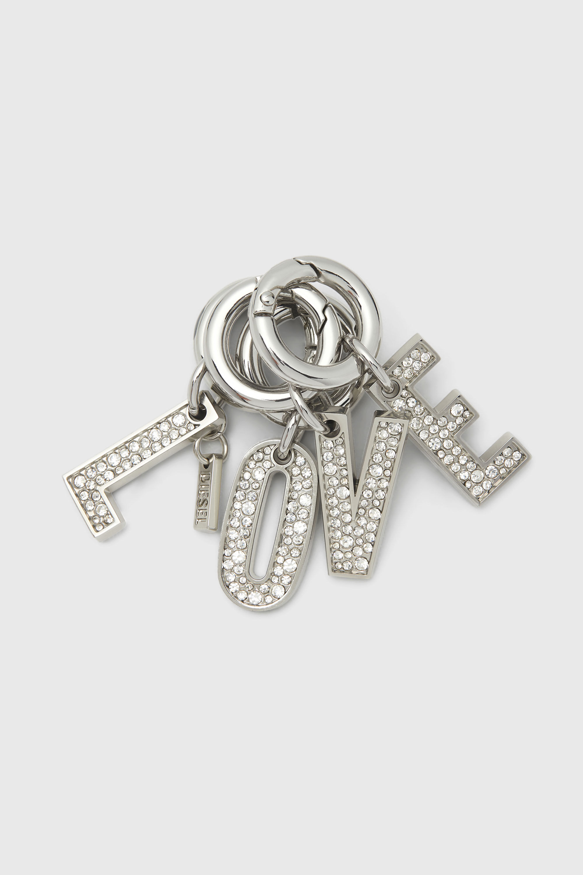 Diesel - CHARM-LOVE, Charms en m&eacute;tal avec breloques LOVE Femme in Gris argent&eacute; - 1