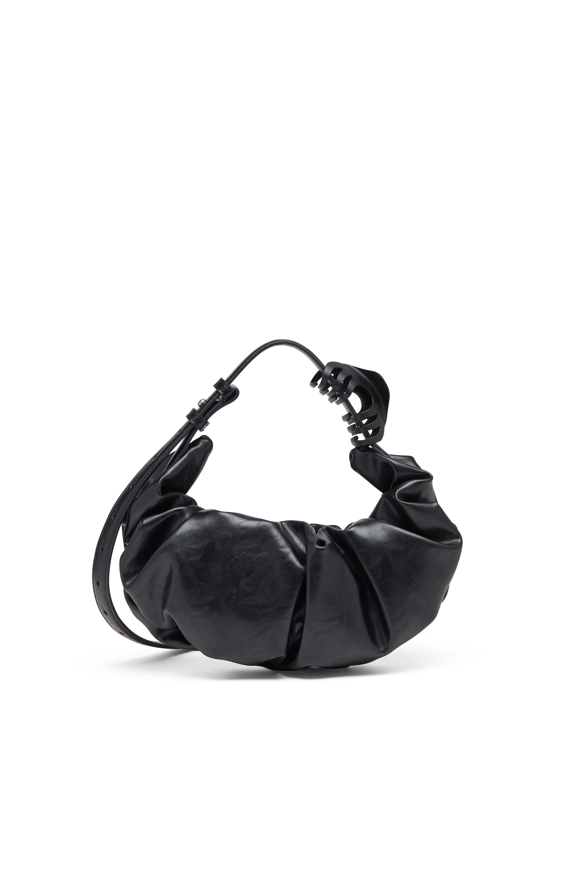 Diesel - GRAB-D HOBO S, Grab-D-Sac hobo noir à bandoulière effet ceinture Femme in Noir - 2