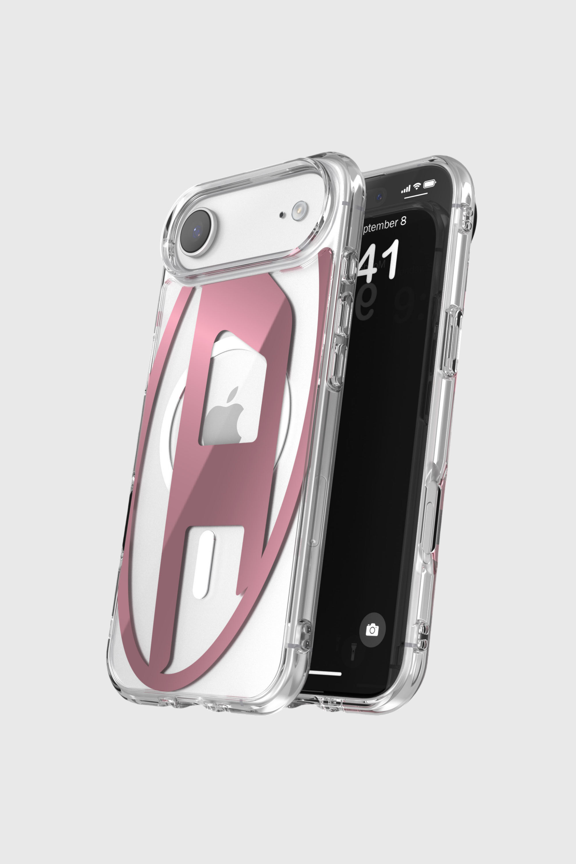 Diesel - 60420 AOP CASE, &Eacute;tui m&eacute;tallique Oval D avec Magsafe pour iPhone 17 Air Mixte in Rose - 4