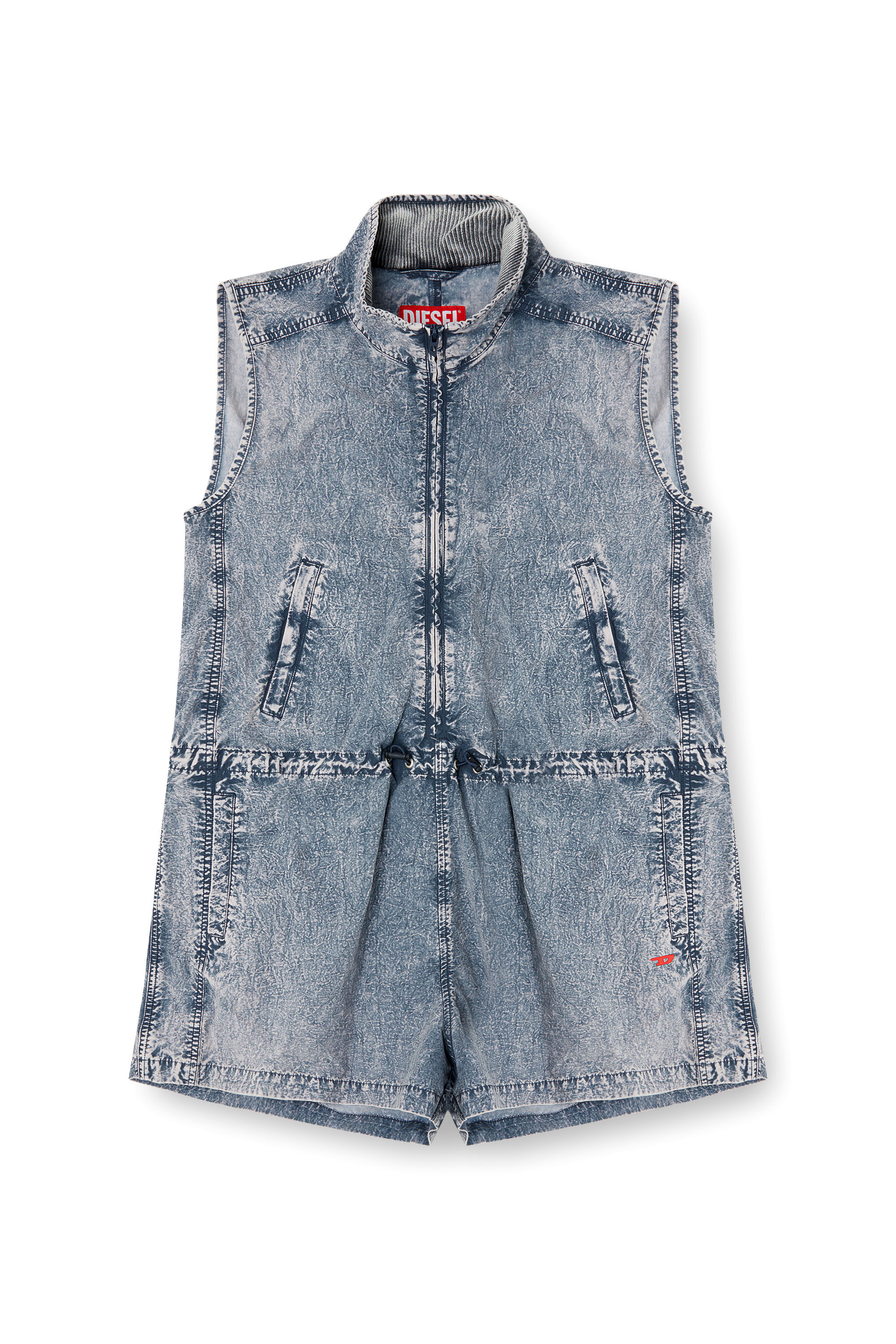 Diesel - J-ANNET, Combinaison en nylon traité Femme in Bleu - 4