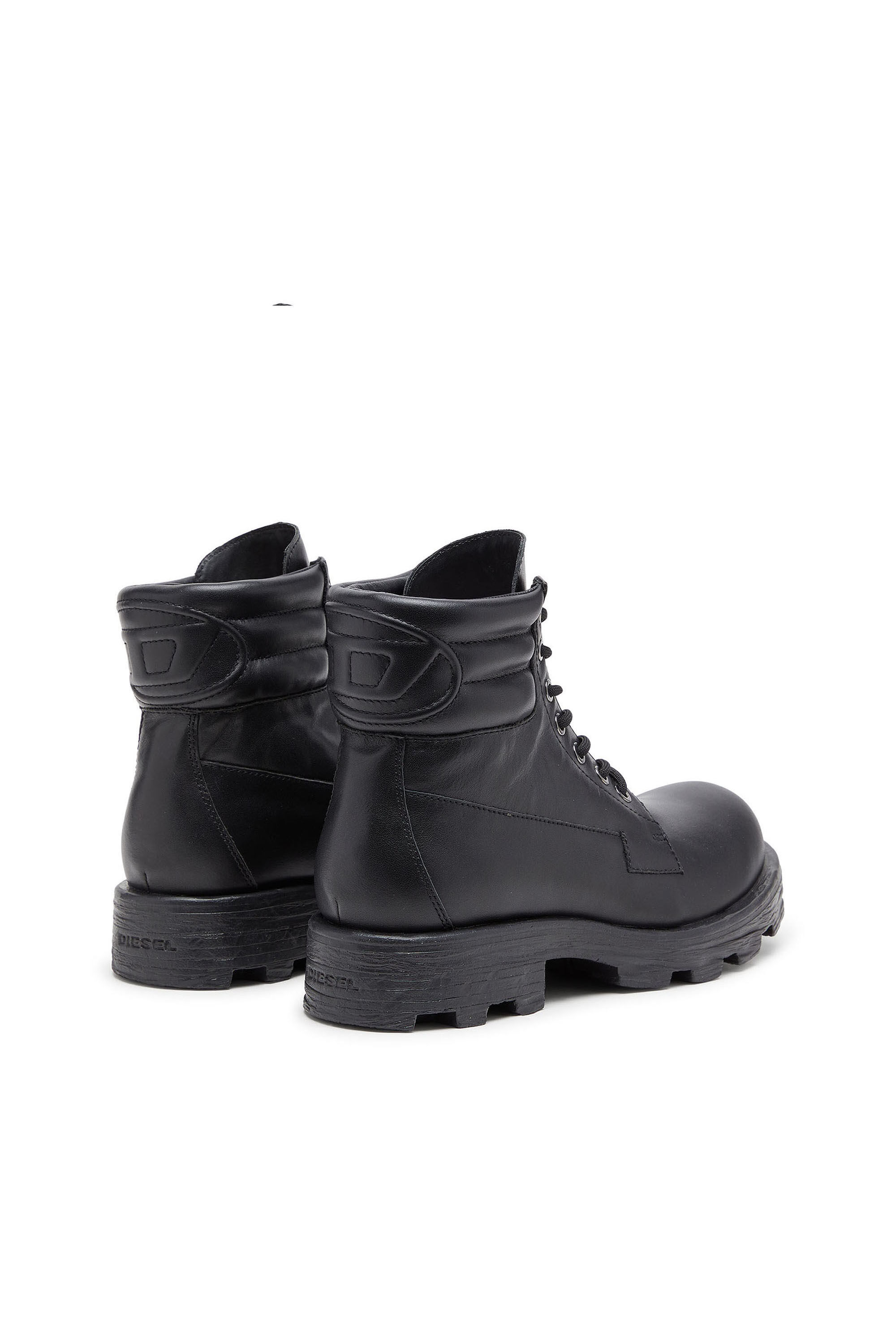 Diesel - D-HAMMER LACE UP, D-Hammer - Bottines de combat en cuir Homme in Noir - 3
