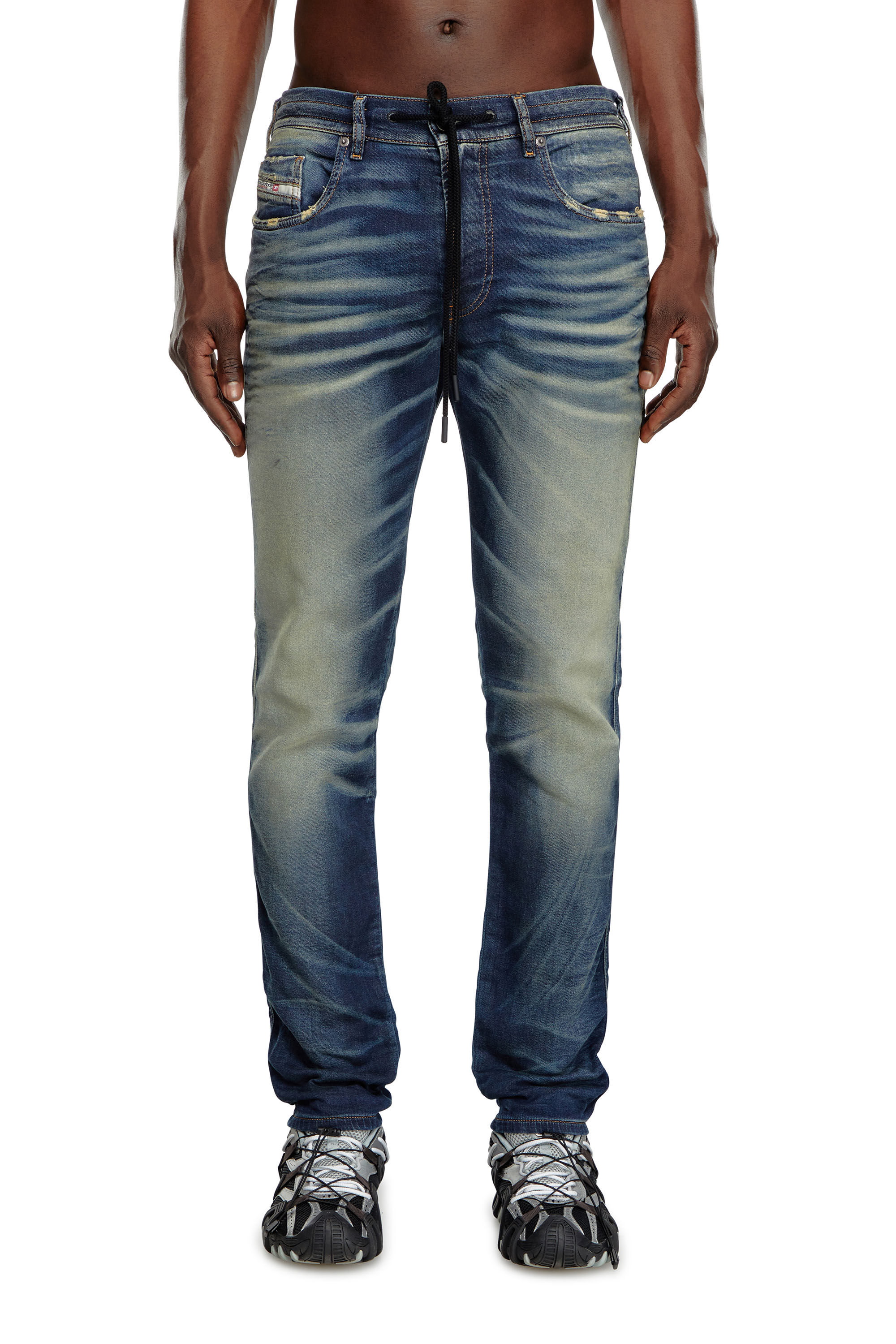 Diesel - Homme Slim 2060 D-Strukt Joggjeans® 068MH, Bleu Foncé - Image 3