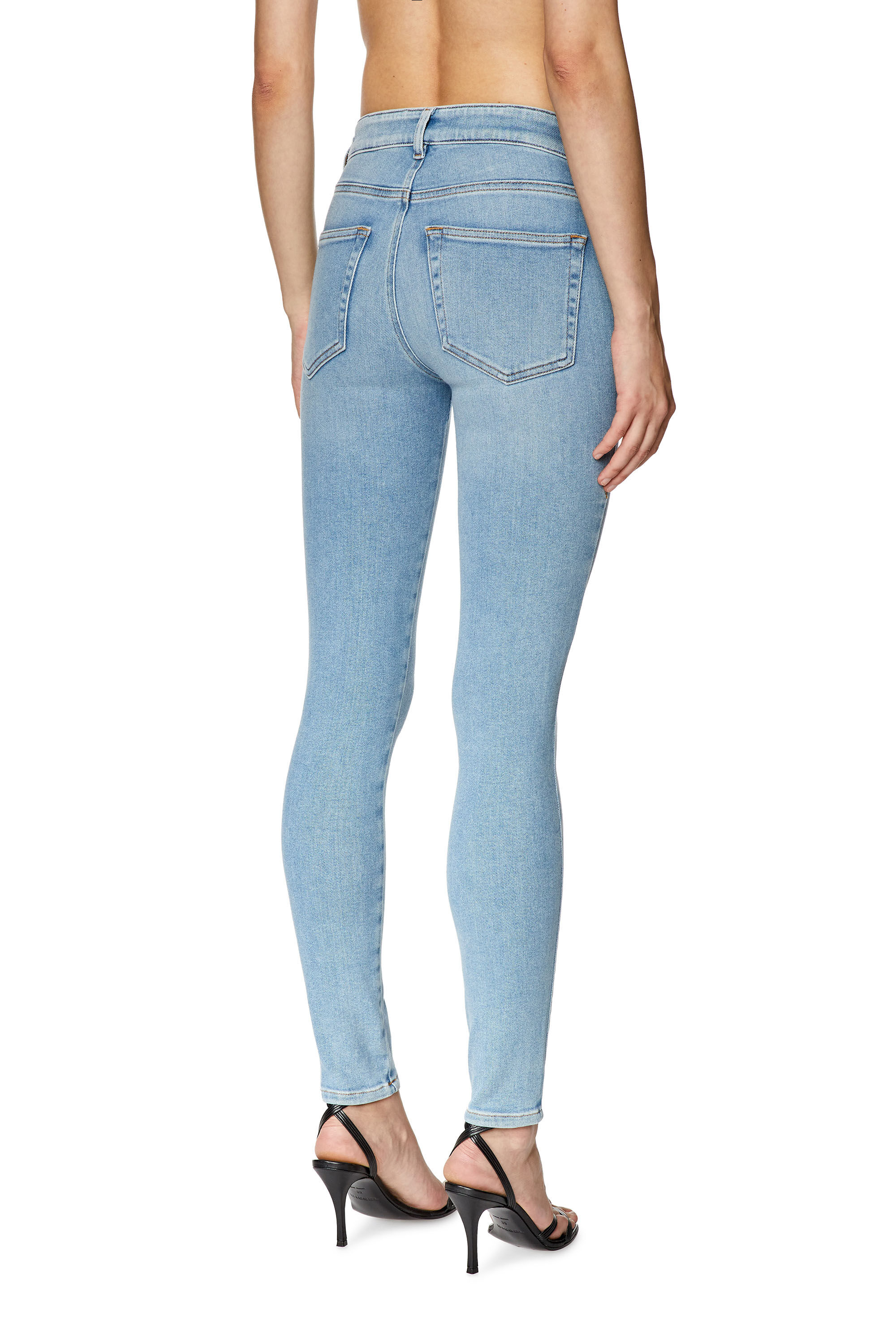 Diesel - Super skinny Jeans 2017 Slandy 09F87, Bleu Clair - Image 4