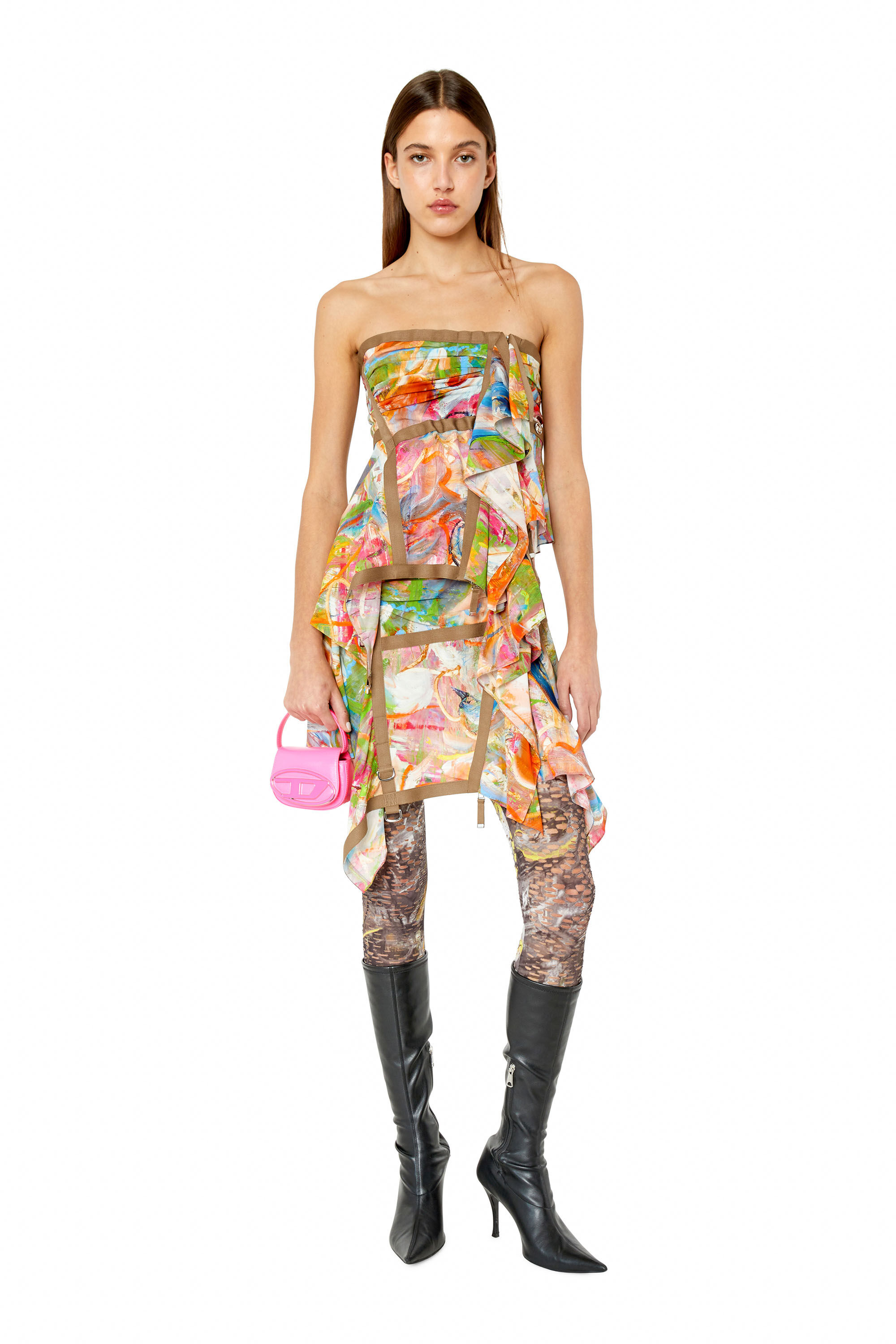 Diesel - T-ANTUR-PRINT, Marron/Rouge - Image 1
