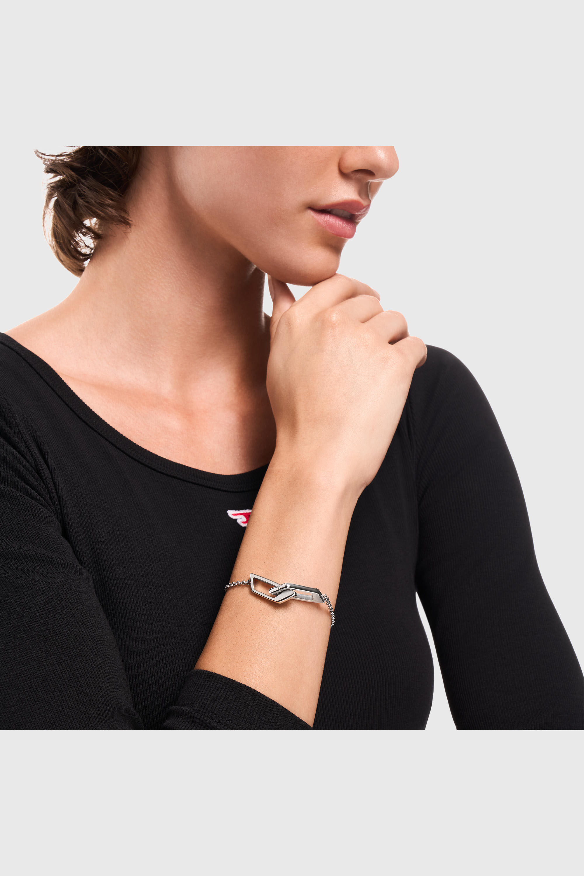 Diesel - DX1726040, Bracelet cha&icirc;ne en acier inoxydable Mixte in Gris argent&eacute; - 5