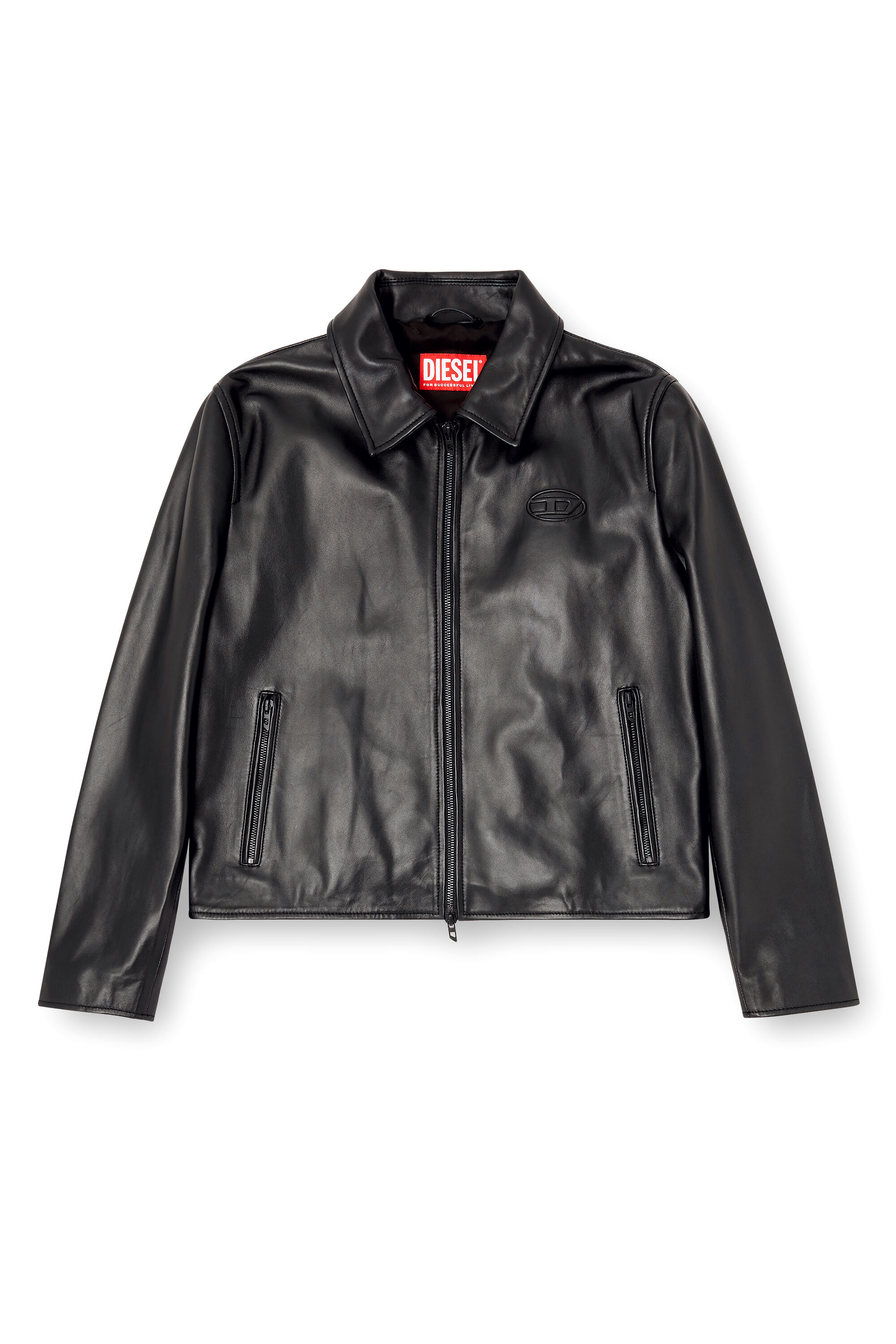 Veste de coach en cuir Femme | Noir | Diesel