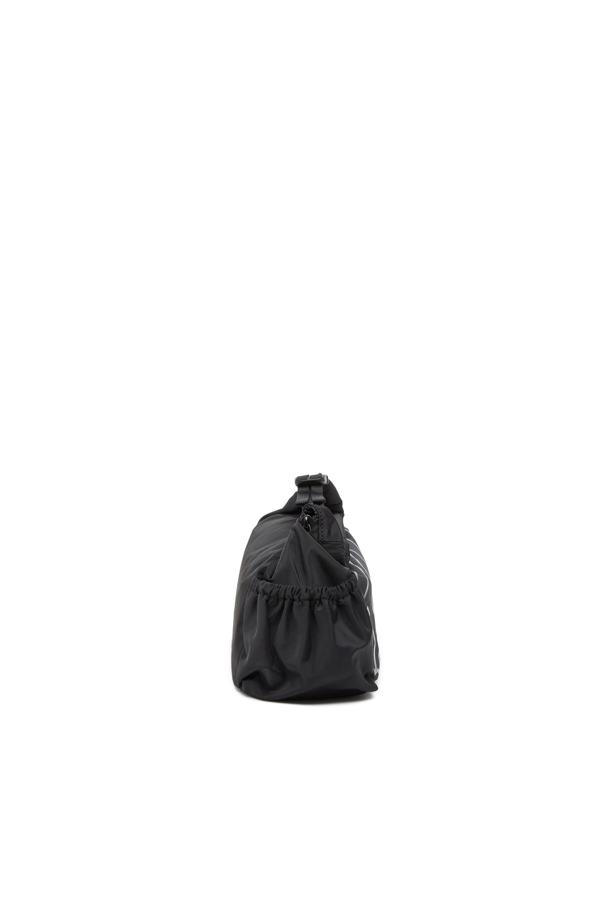 Diesel - DRAPE WASH BAG X, Trousse de toilette en nylon avec imprimé Oval D Homme in Noir - 4