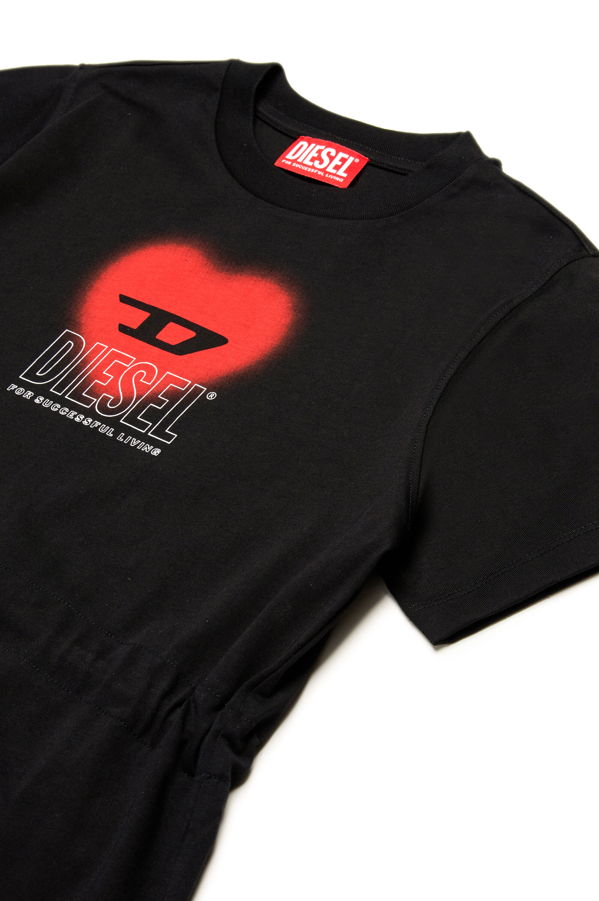 Diesel - DCUORE, Robe à cordon de serrage avec logo cœur Femme in Noir - 3