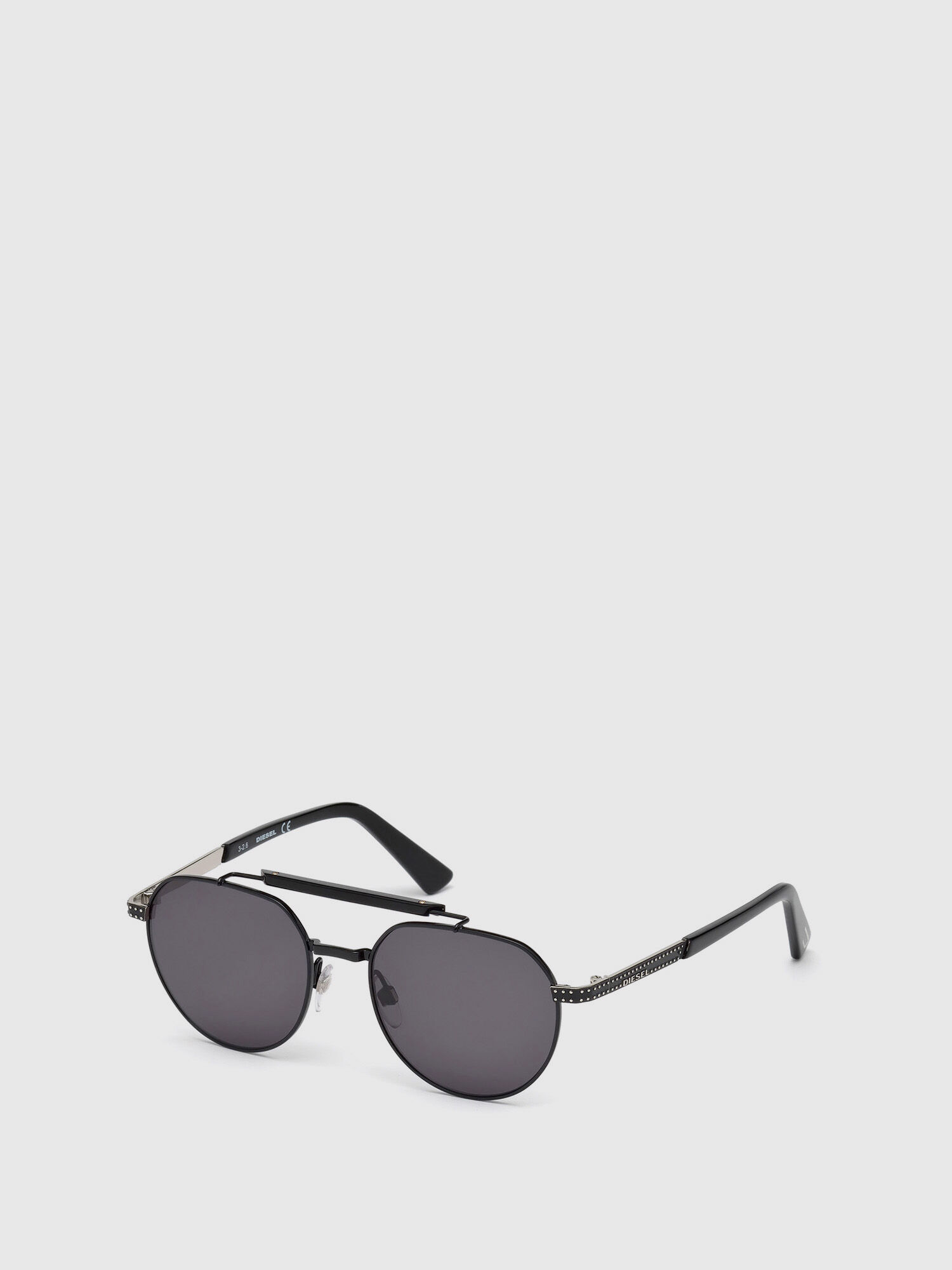 Diesel - DL0239, Lunettes inspirées des années 1980 avec verres ronds Mixte in Noir - 4