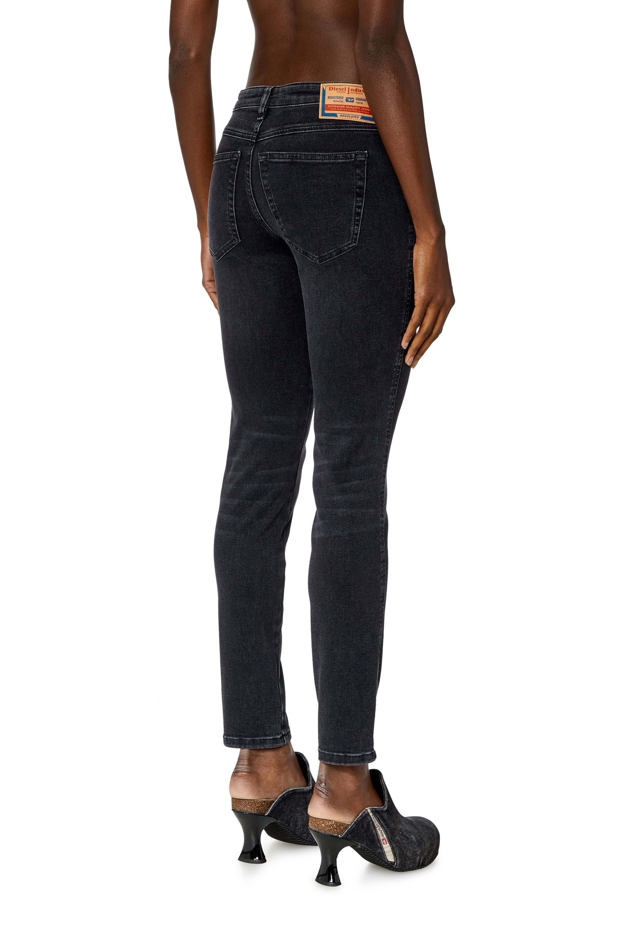 Diesel - Femme Skinny Jeans 2015 Babhila 0PFAS, Noir/Gris foncé - Image 4