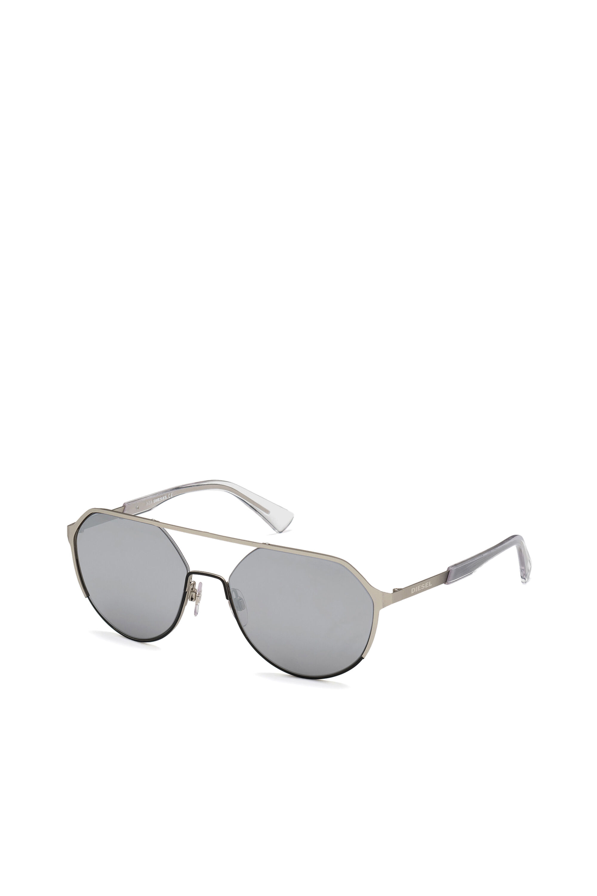 Diesel - DL0324, Lunettes rondes en métal Homme in Gris - 2