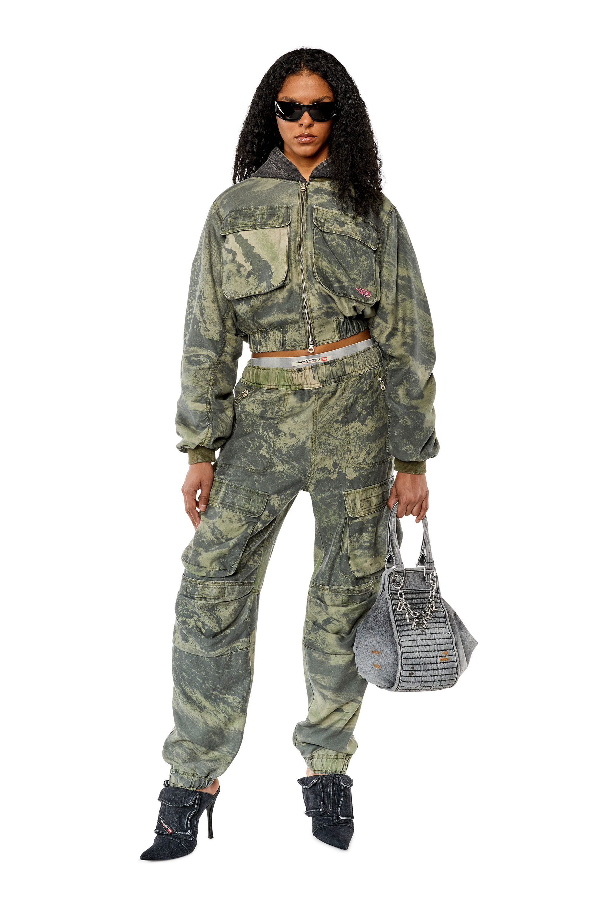 Pantalon cargo avec imprim d lav Femme P MIRT CMF Diesel
