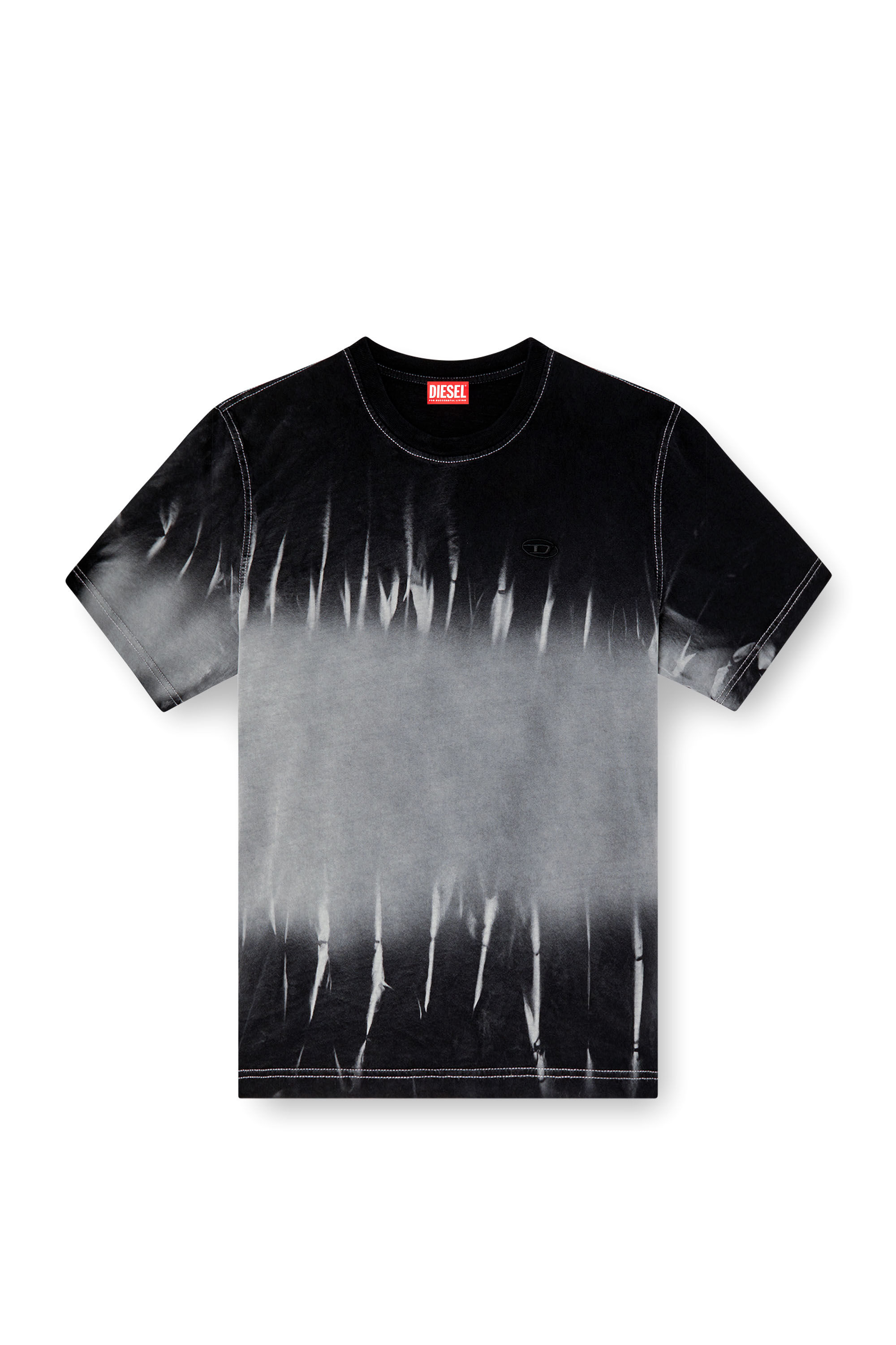Diesel - T-ADJUST-R21, T-shirt tie-dye avec broderie à logo Homme in Noir - 2