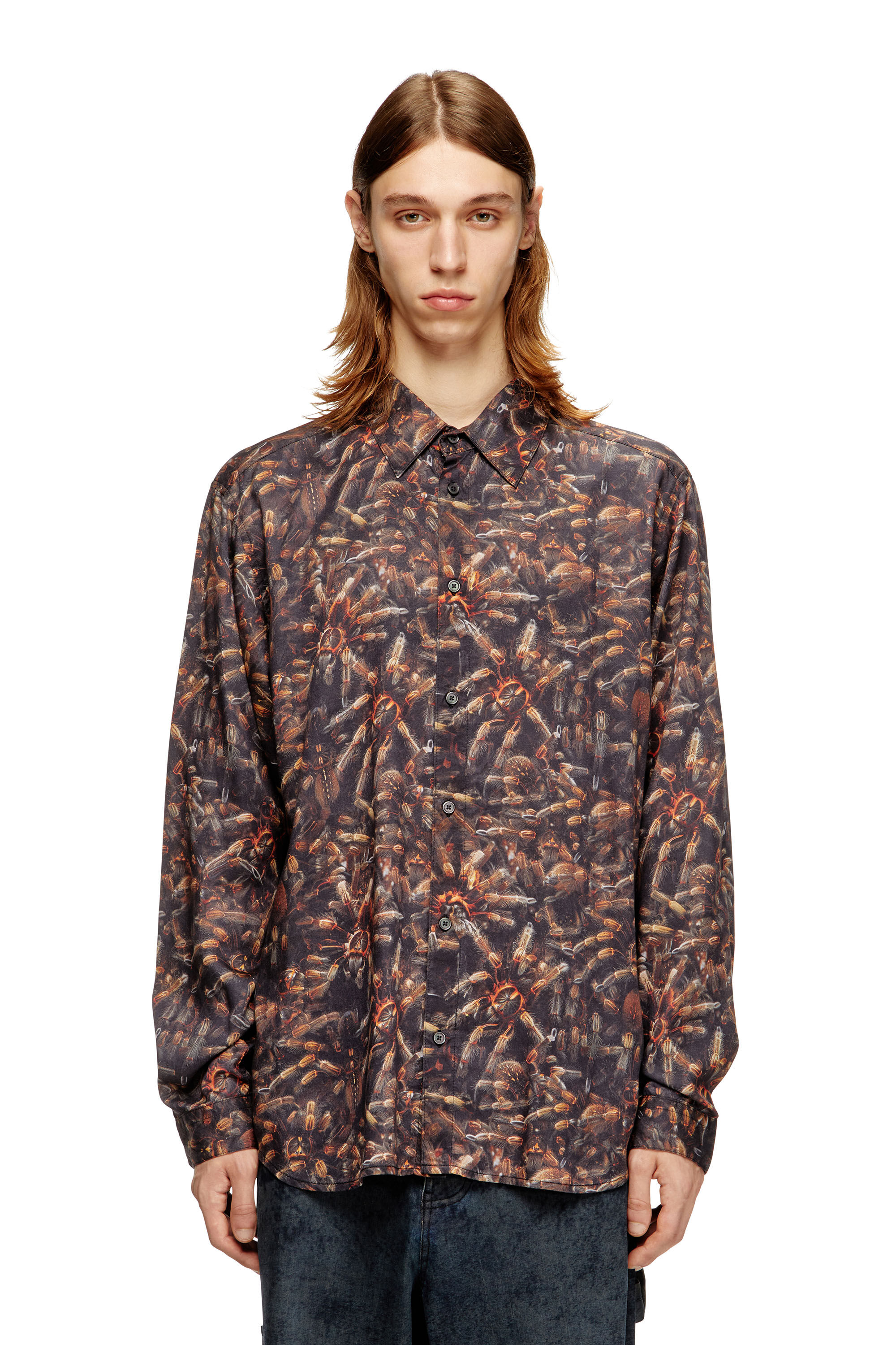 Diesel - S-SIMPLY-SPIDER-PJBK, Chemise en lyocell avec imprimé intégral Homme in Polychrome - 3