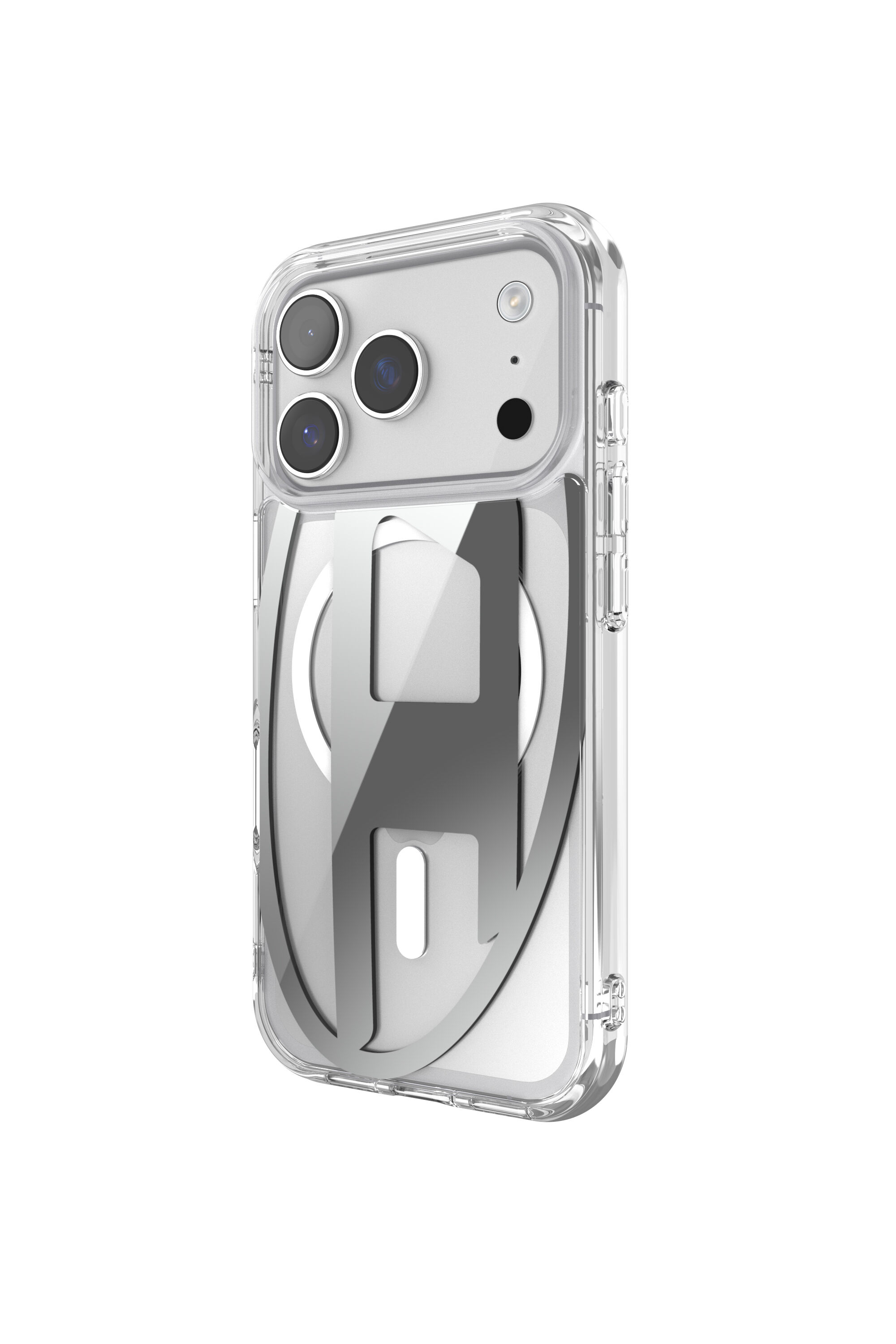 Diesel - 60413 AOP CASE, Étui métallique Oval D avec Magsafe pour iPhone 17 Pro Mixte in Gris - 4