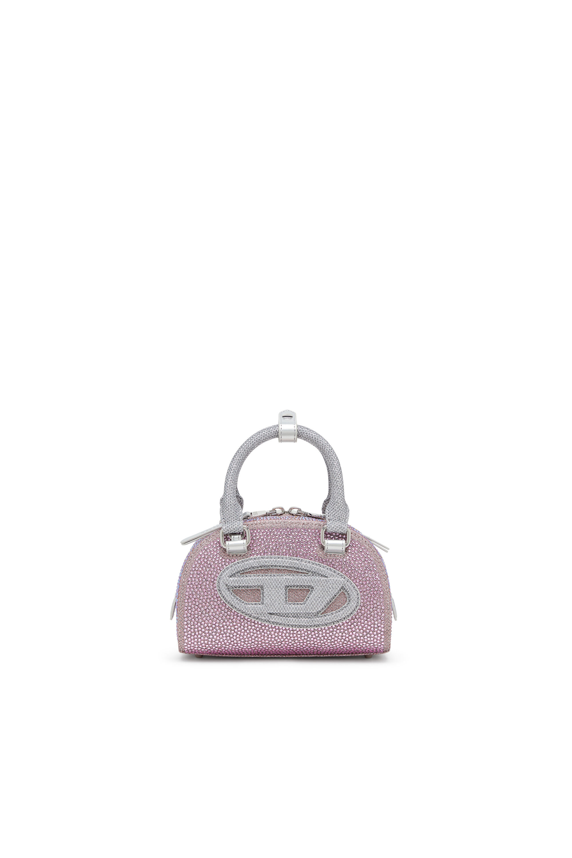 Diesel - 1DR DOME CROSSBODY, 1DR Dome - Petit sac bandouli&egrave;re en Lurex cristal Femme in Rose - 1