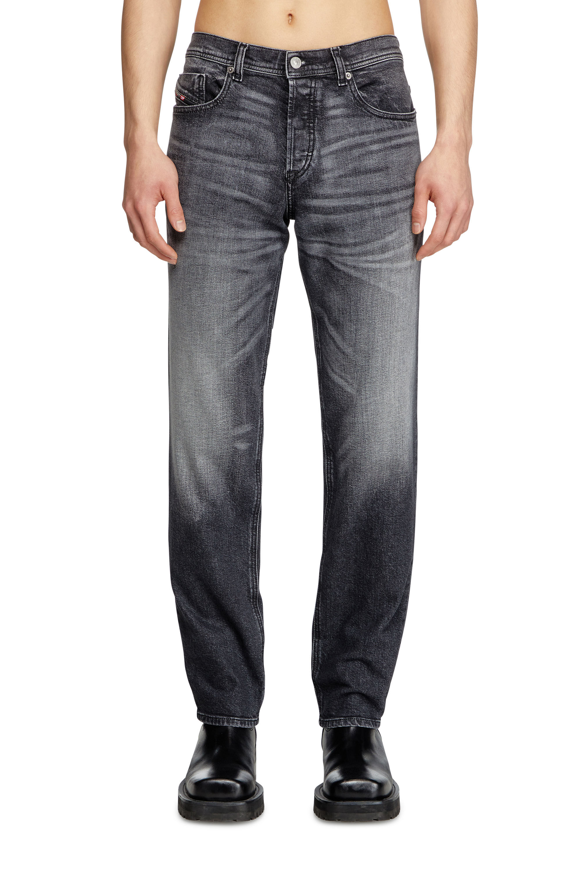 Diesel - Regular Jeans 2023 D-Finitive 09L52 Homme, Noir/Gris foncé - Image 3