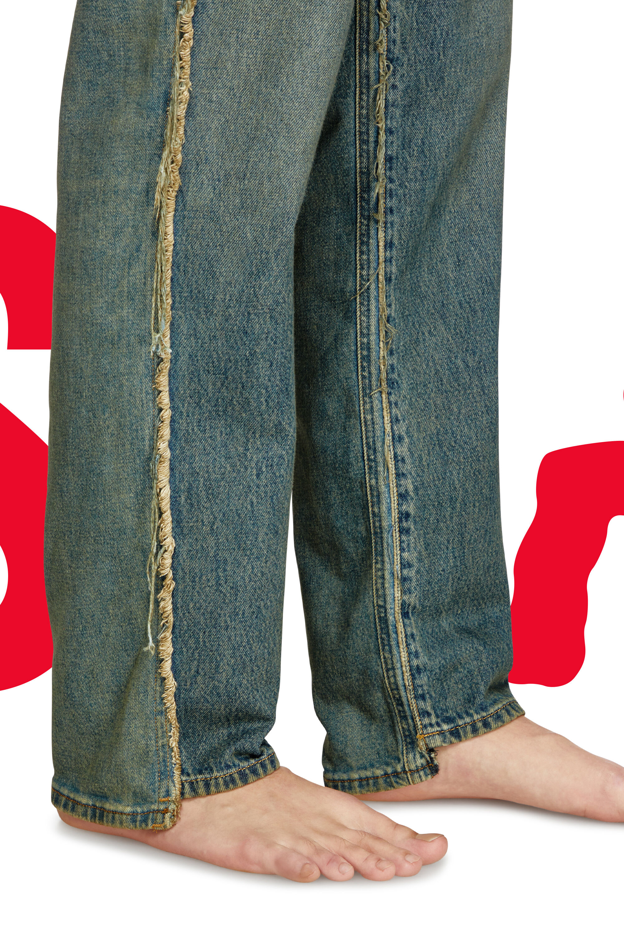 Diesel - Regular Jeans Dieseloves 03 09M98 Homme, Bleu Foncé - Image 5