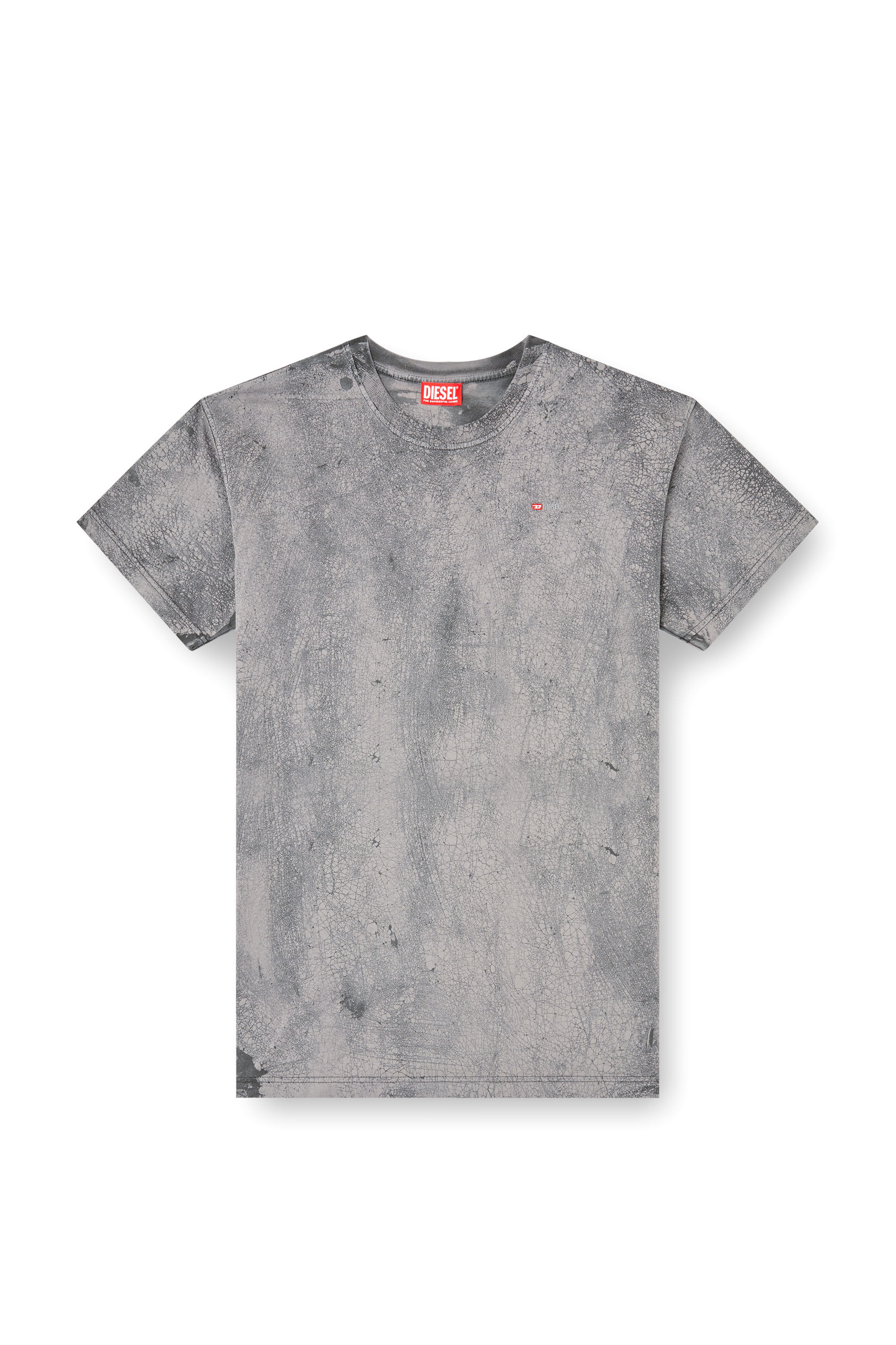 Diesel - T-NORM-T8, T-shirt en jersey ciré Homme in Gris - 2