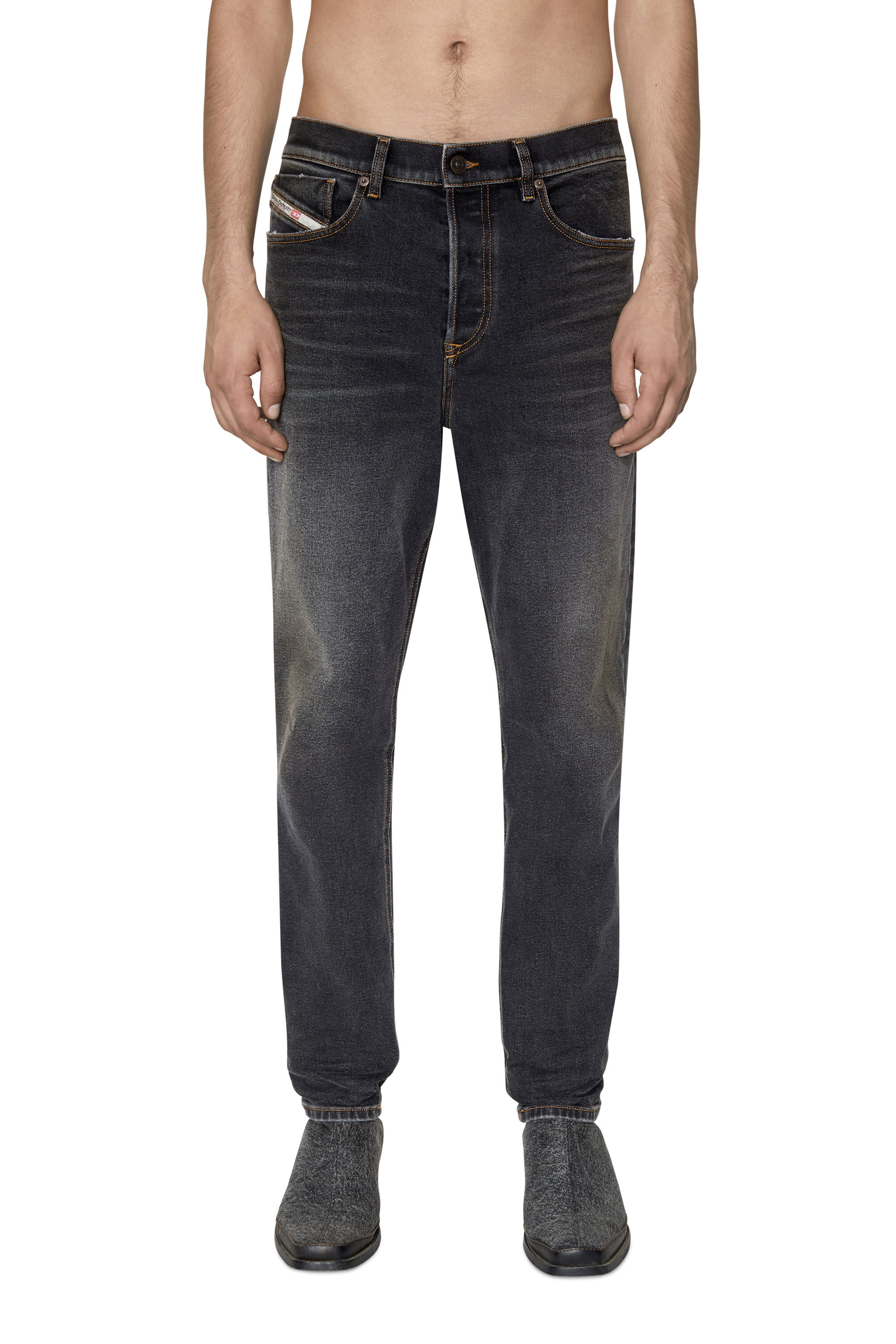 Diesel - 2005 D-Fining 09D66 Tapered Jeans, Noir/Gris foncé - Image 3