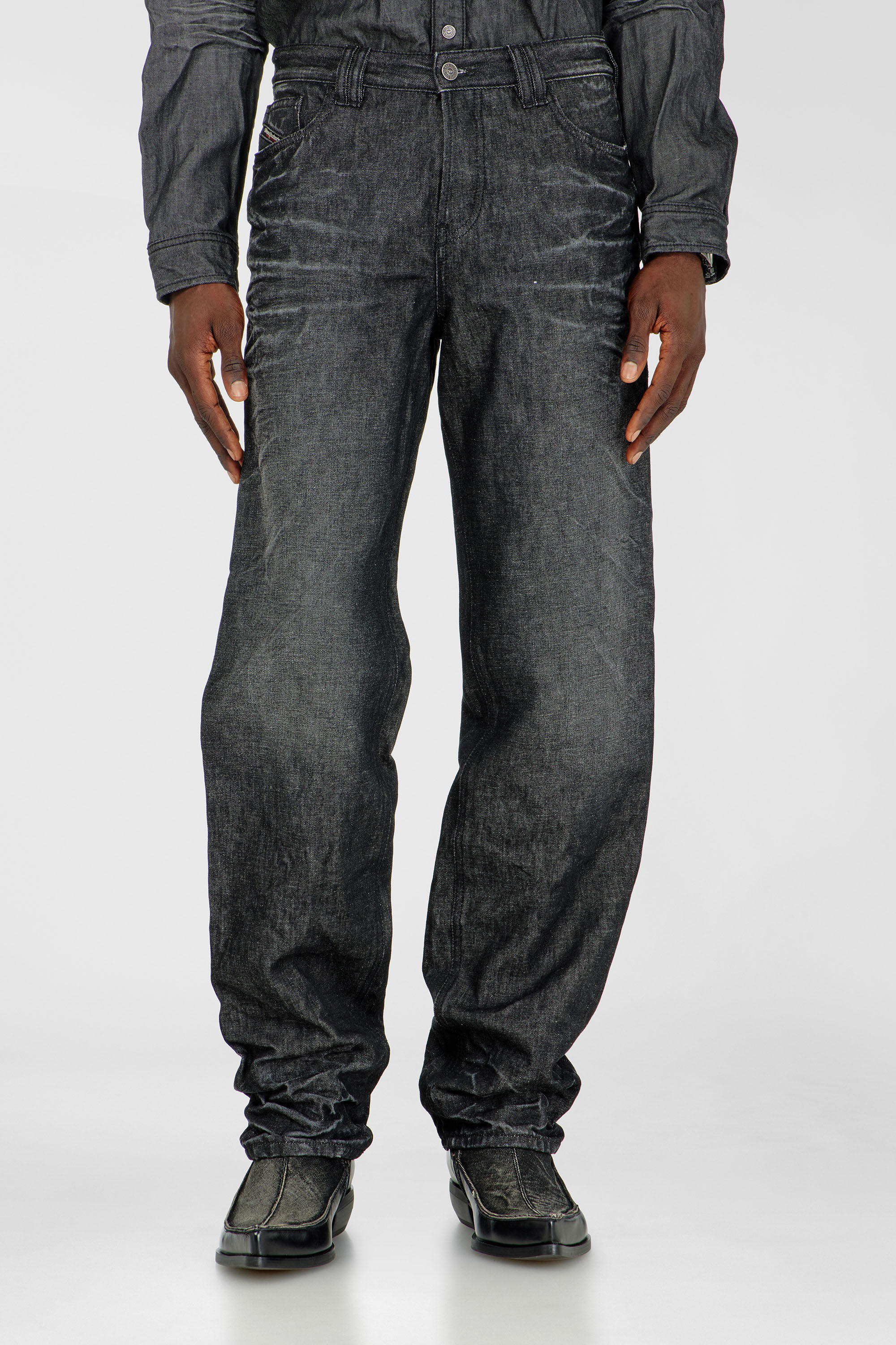 Diesel - Regular Jeans 1991 D-Voeed 09R39 Homme, Noir/Gris fonc&eacute; - Image 4