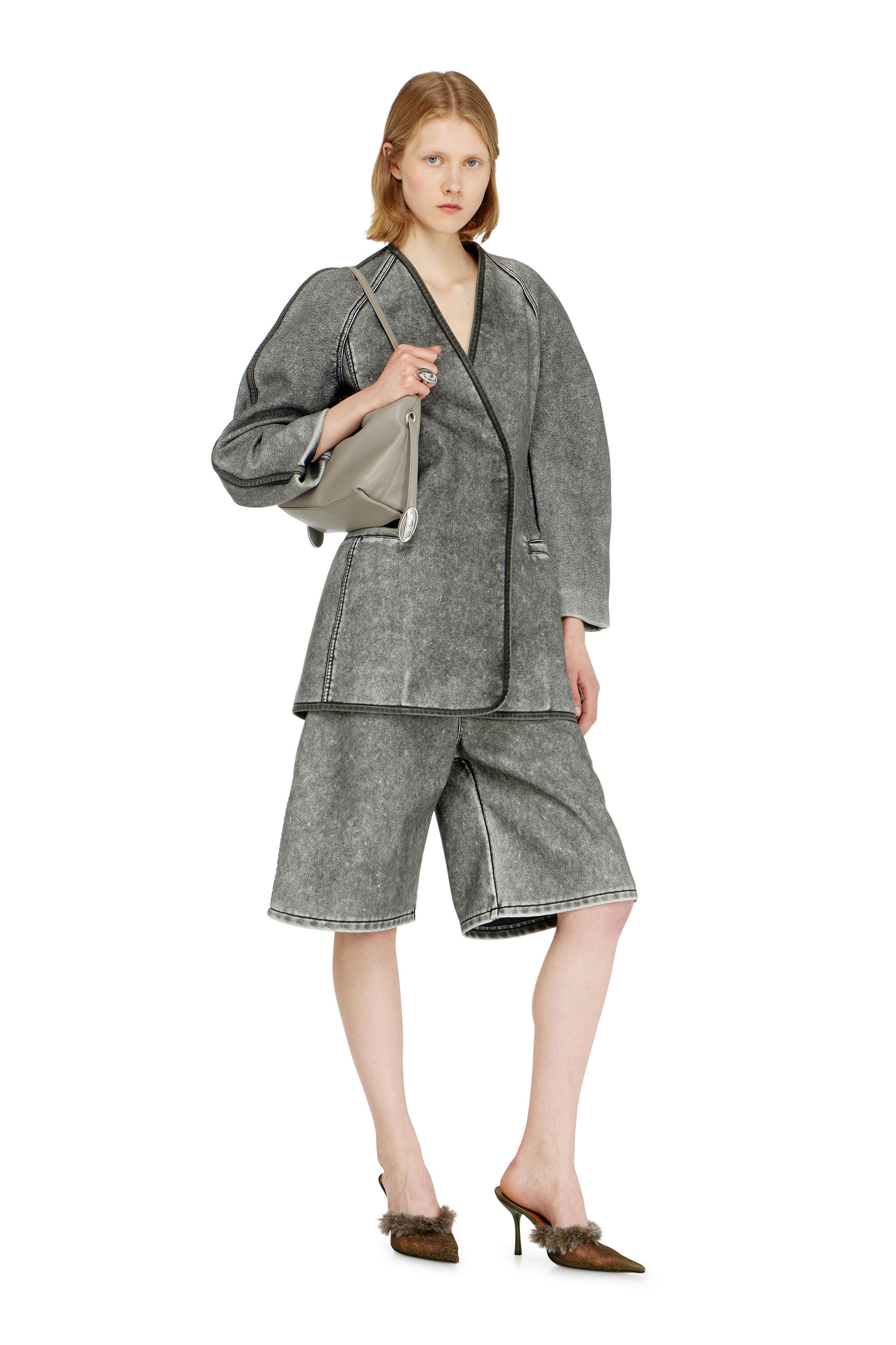 Diesel - P-ARLOR, Bermuda en PU Femme in ToBeDefined - 1