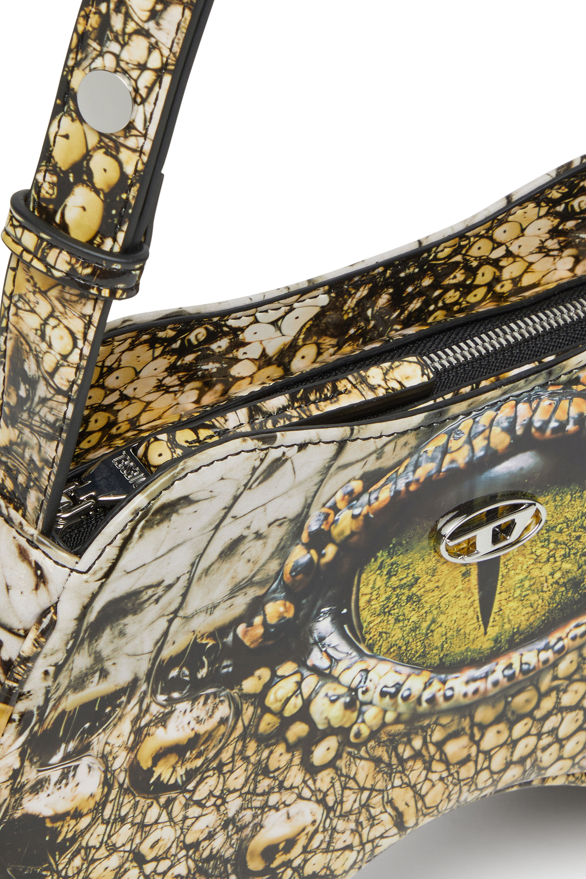Diesel - PLAY SHOULDER, Play-Sac à bandoulière brillant Femme in Jaune - 2