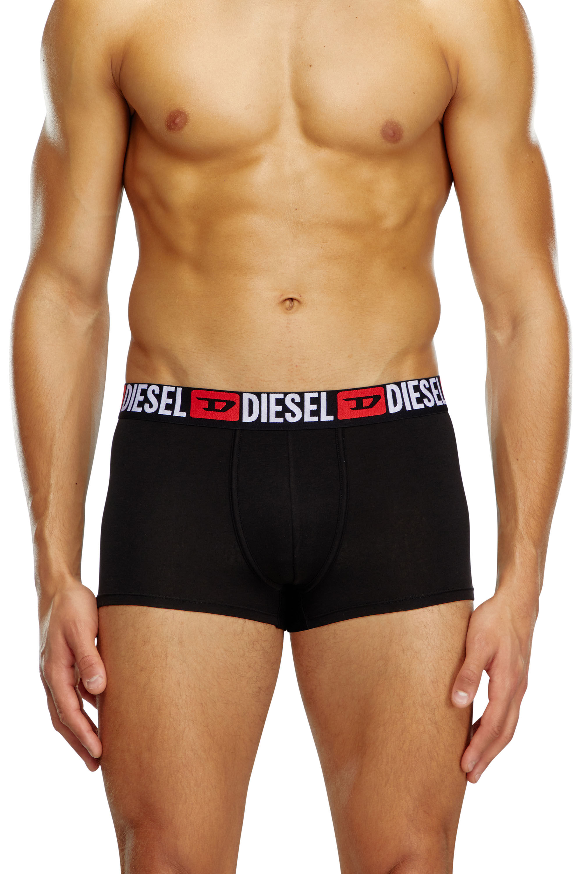 Diesel - UMBX-DAMIENTHREEPACK, Homme Lot de trois boxers avec taille ornée du logo sur toute la surface in Noir - Image 3