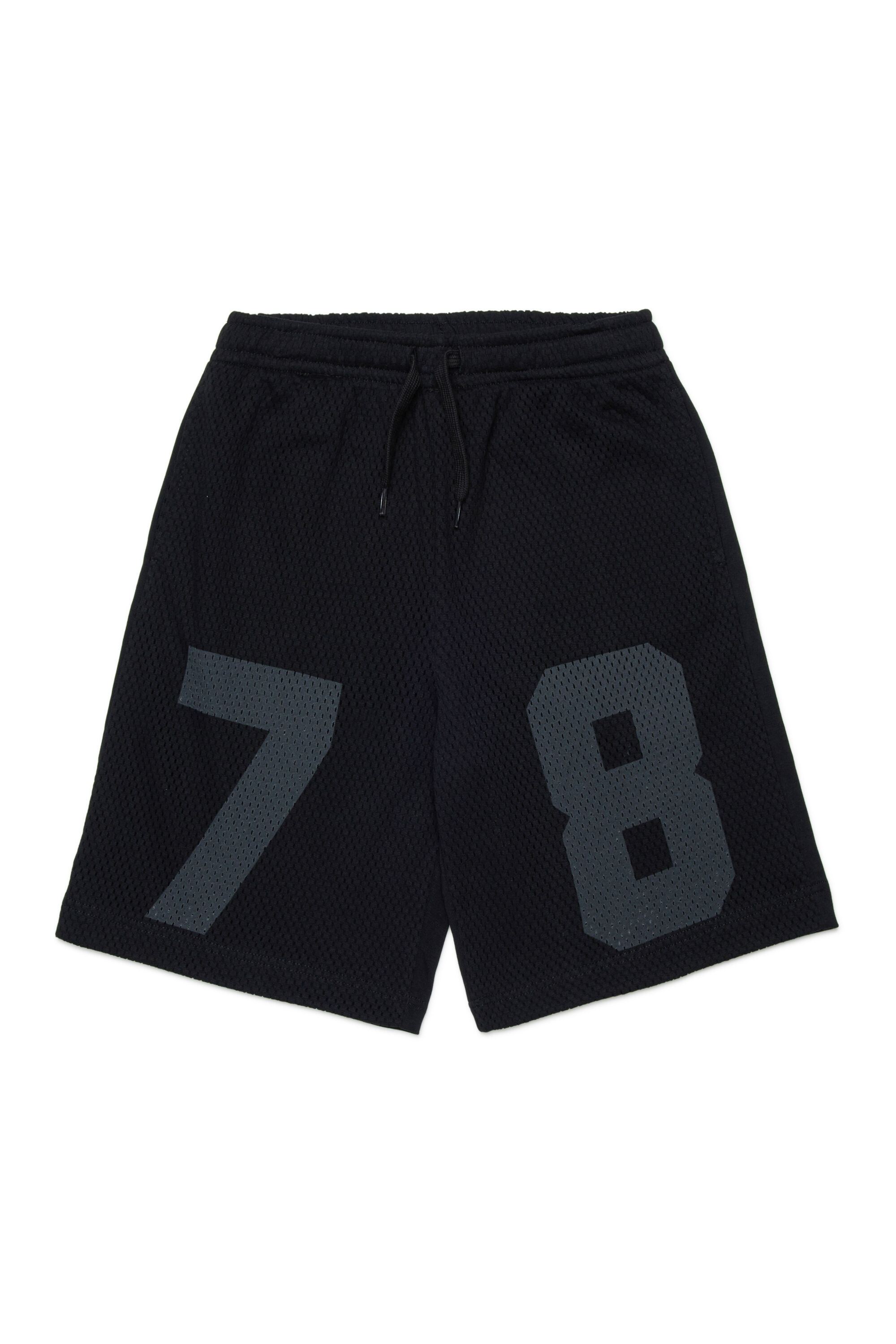 Diesel - PMESH, Bermuda en maille de coton Homme in Noir - 1