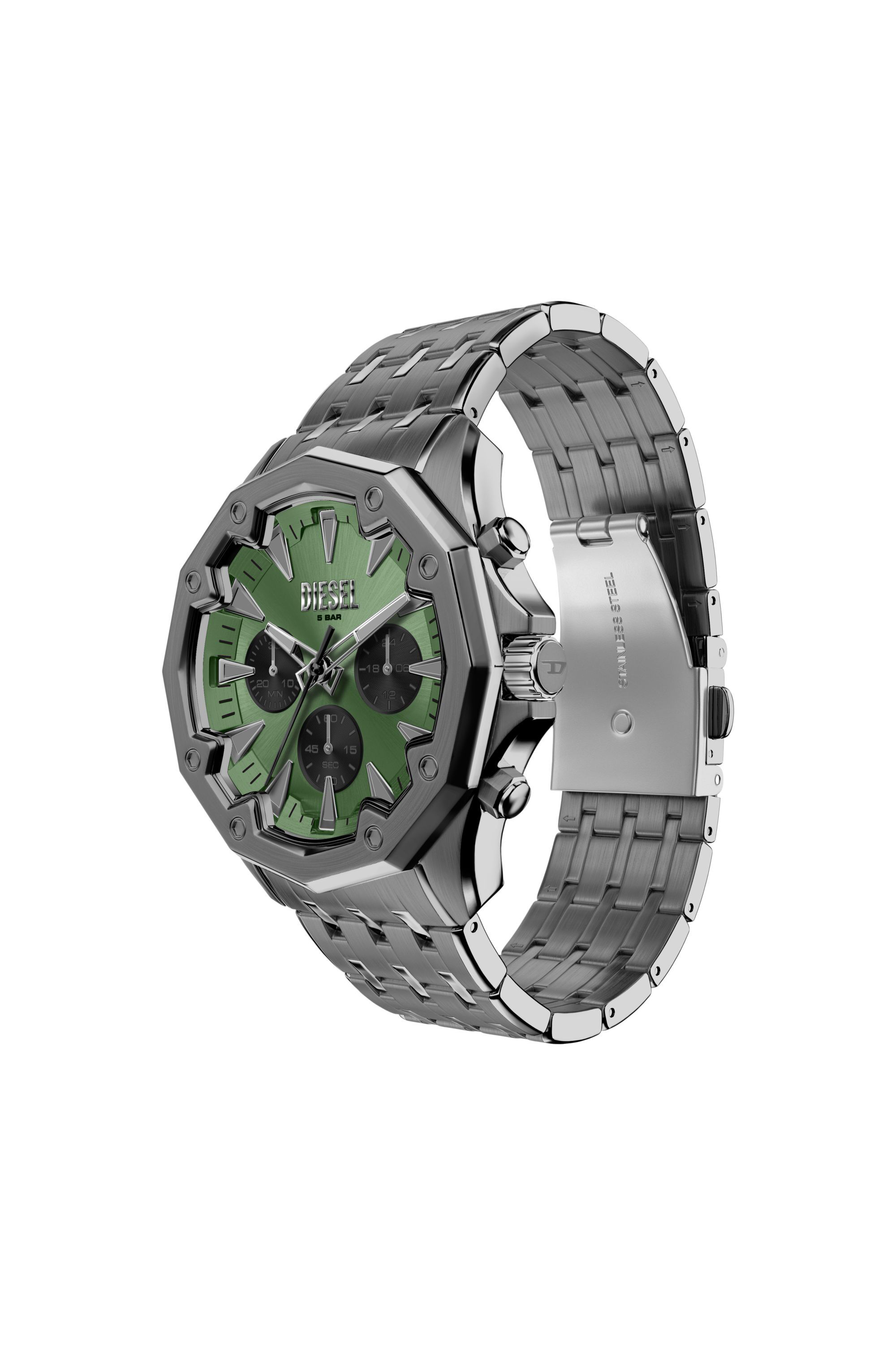 Diesel - DZ4711 WATCH, Montre Stinger en acier inoxydable gunmetal Homme in Gris - 4