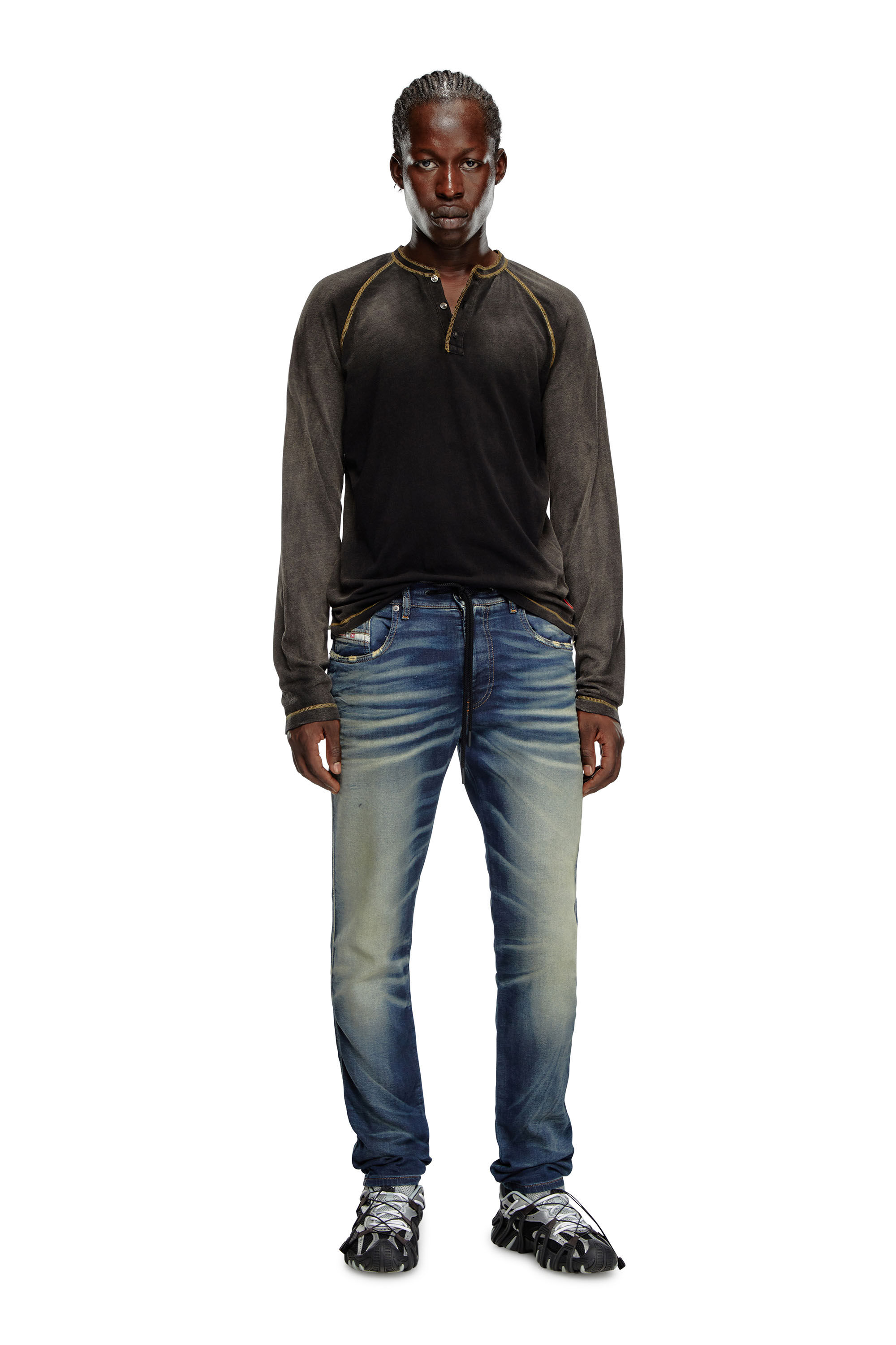 Diesel - Homme Slim 2060 D-Strukt Joggjeans® 068MH, Bleu Foncé - Image 1