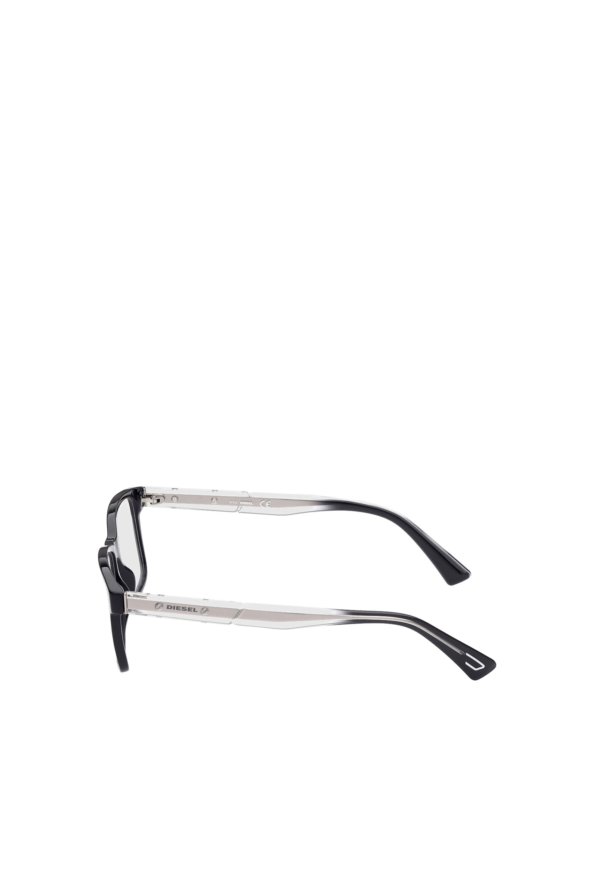 Diesel - DL5407, Lunettes rectangulaires Homme in Noir - 4