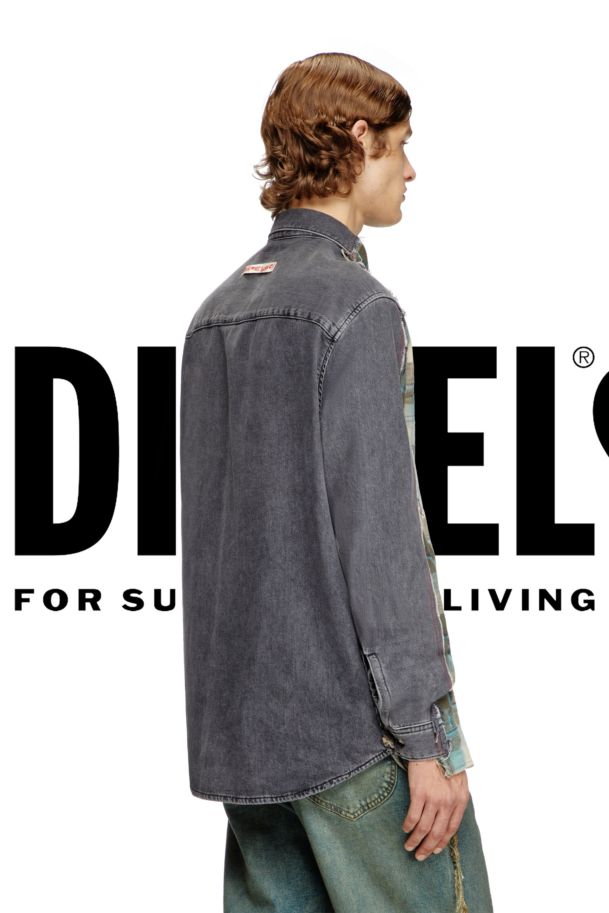 Diesel - Shirt Dieseloves 2B, Chemise à carreaux en denim Mixte in Polychrome - 5