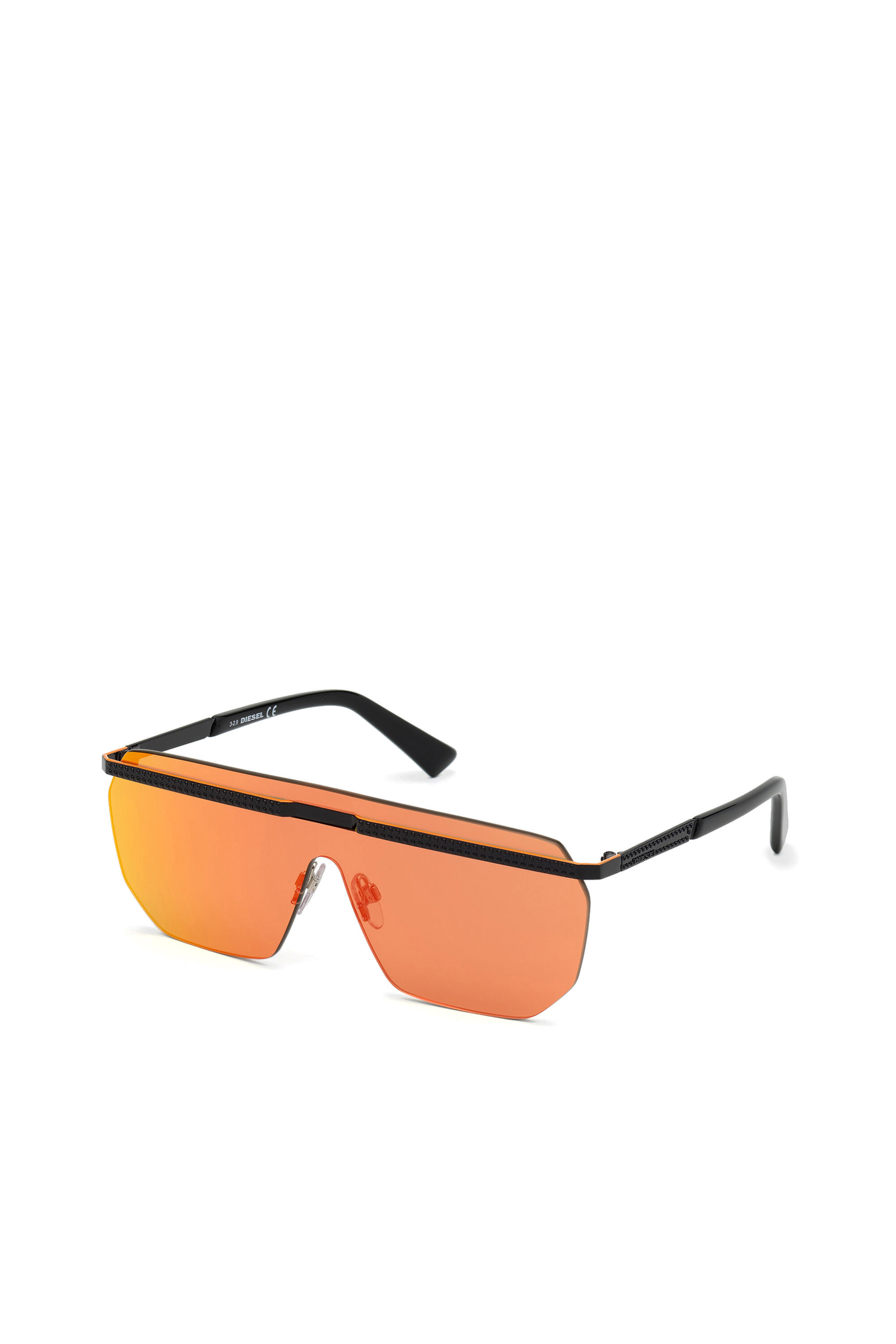Diesel - DL0259, Modèle enveloppant unisexe avec verre en nylon à bords bruts Mixte in Orange - 2