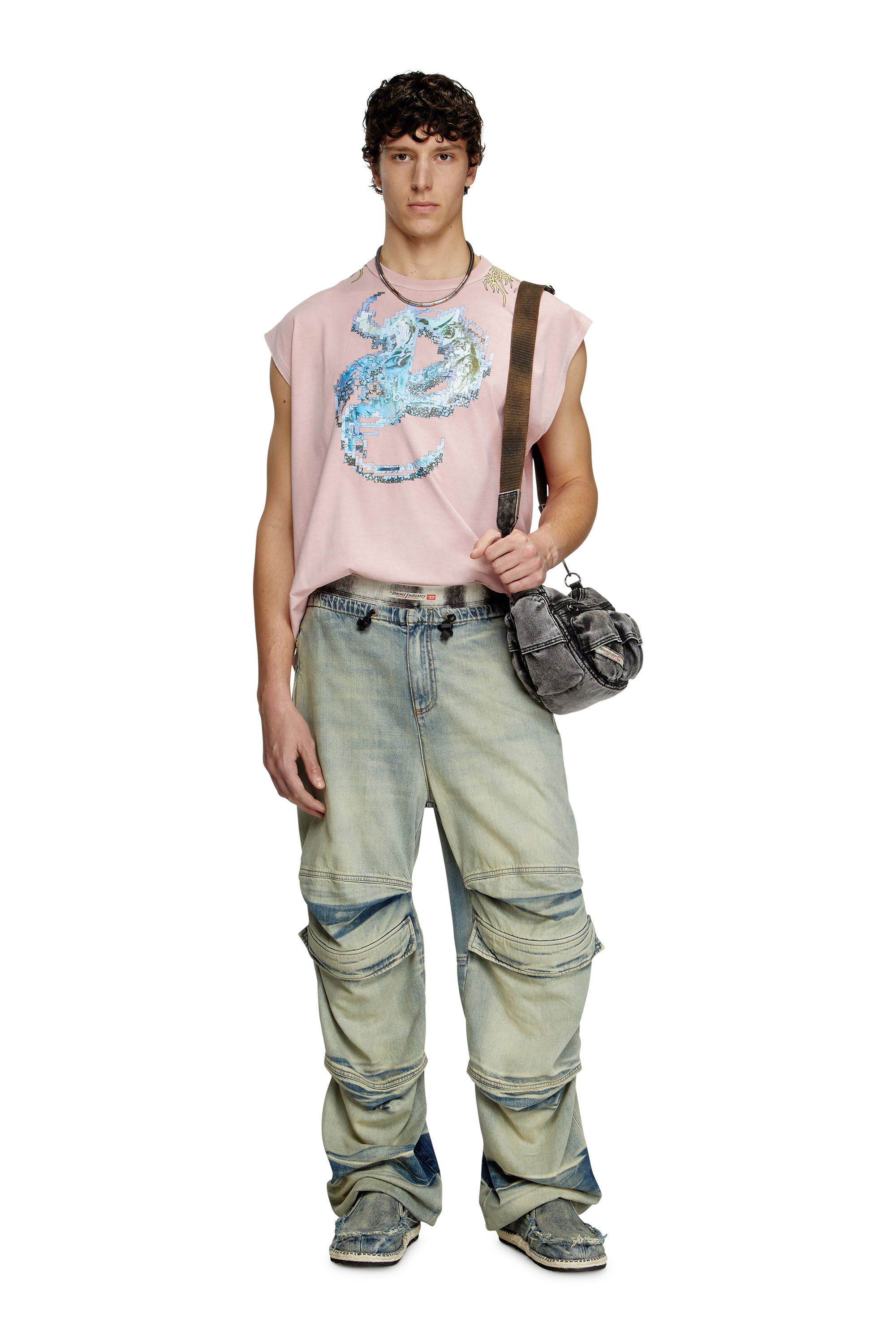 Diesel - T-BOXT-SL-R1, Débardeur avec graphismes de tatouage Homme in Rose - 1