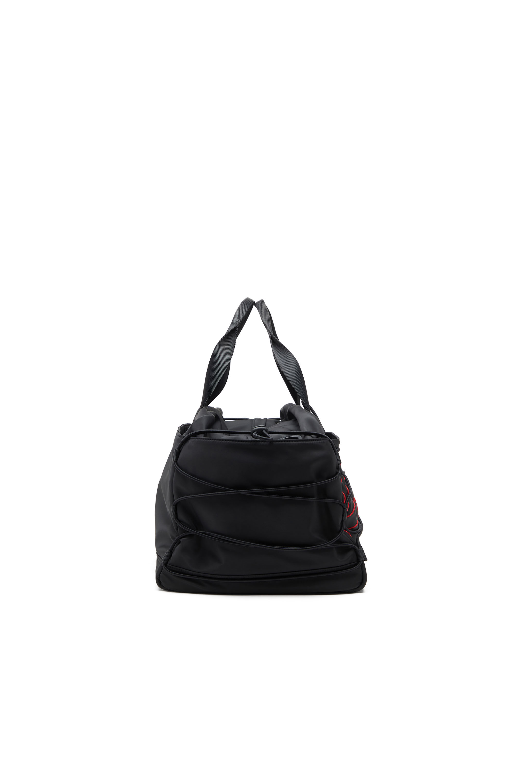 Diesel - TECH-D DUFFLE X, Tech-D-Sac polochon en nylon avec broderie Oval D Mixte in Noir - 4