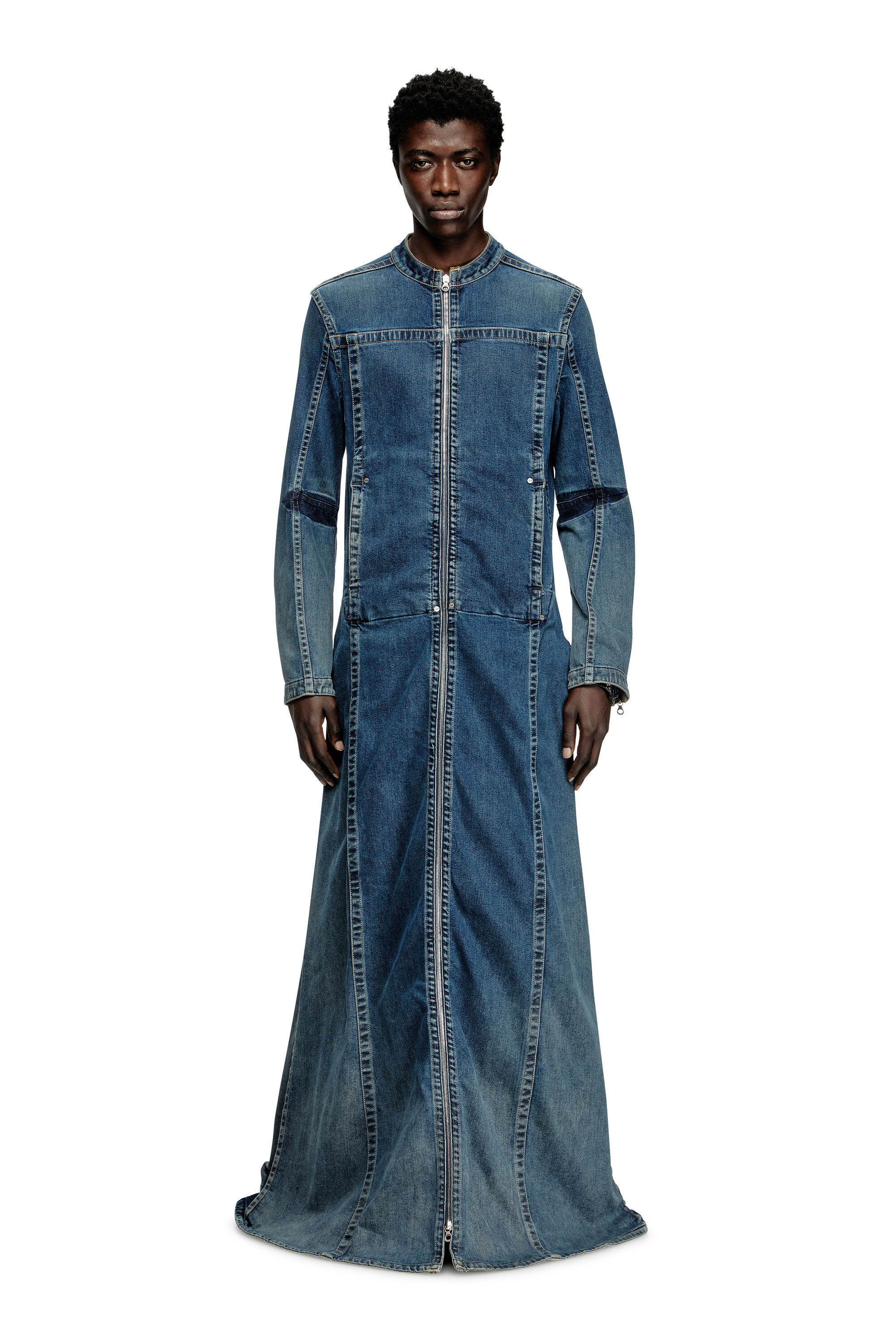 Diesel - D-JORGE-RE-FSG, Manteau extrême en denim Rehab Homme in Bleu - 1