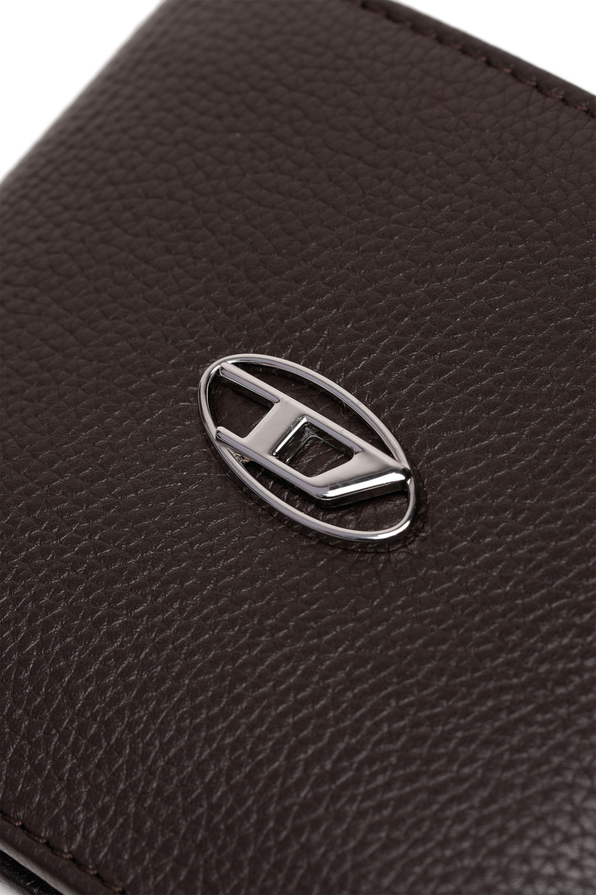 Diesel - BI FOLD COIN S, Portefeuille à deux volets en cuir grainé Homme in Marron - 4