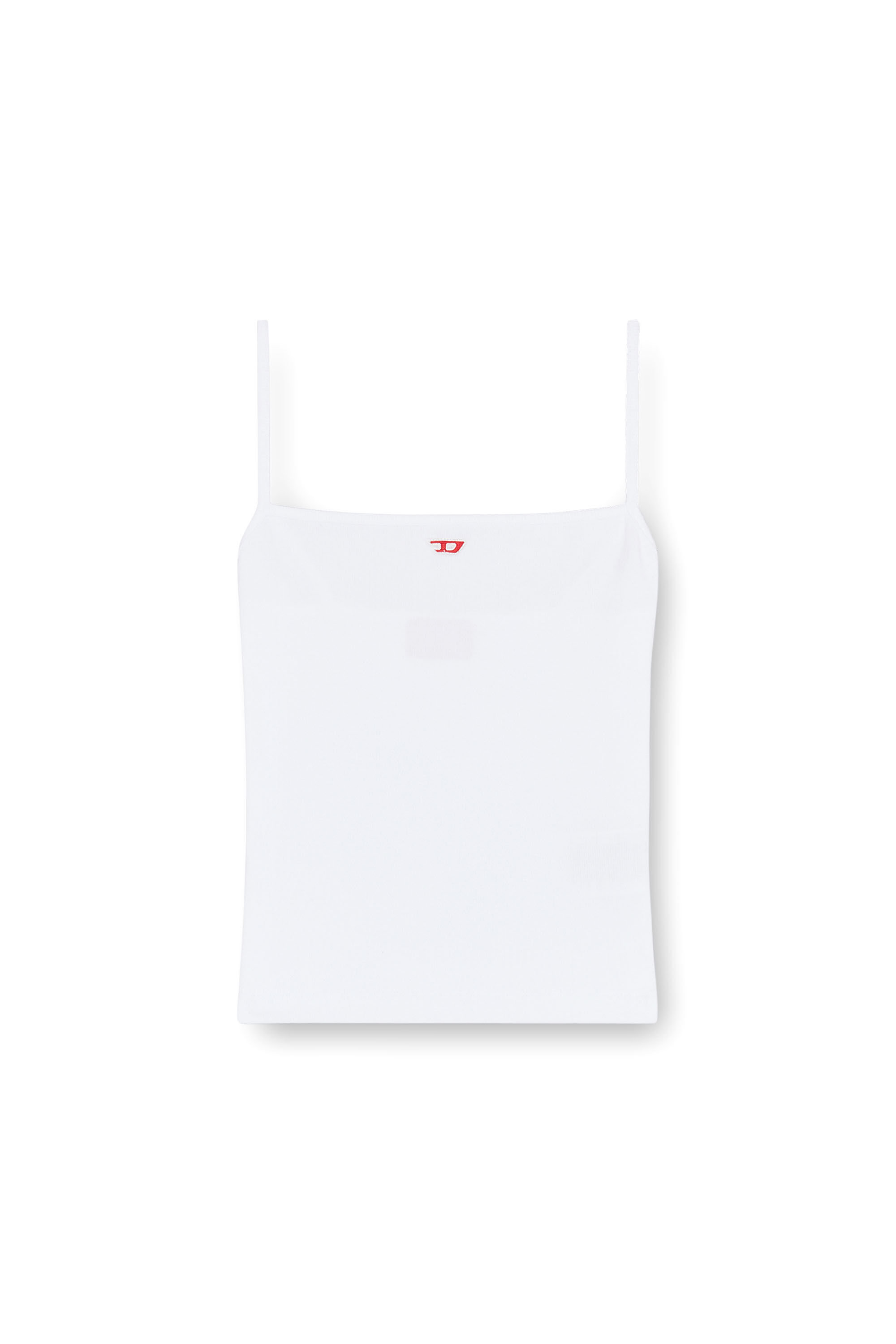 Diesel - T-HOP-D, Top à bretelles avec empiècement D brodé Femme in Blanc - 2