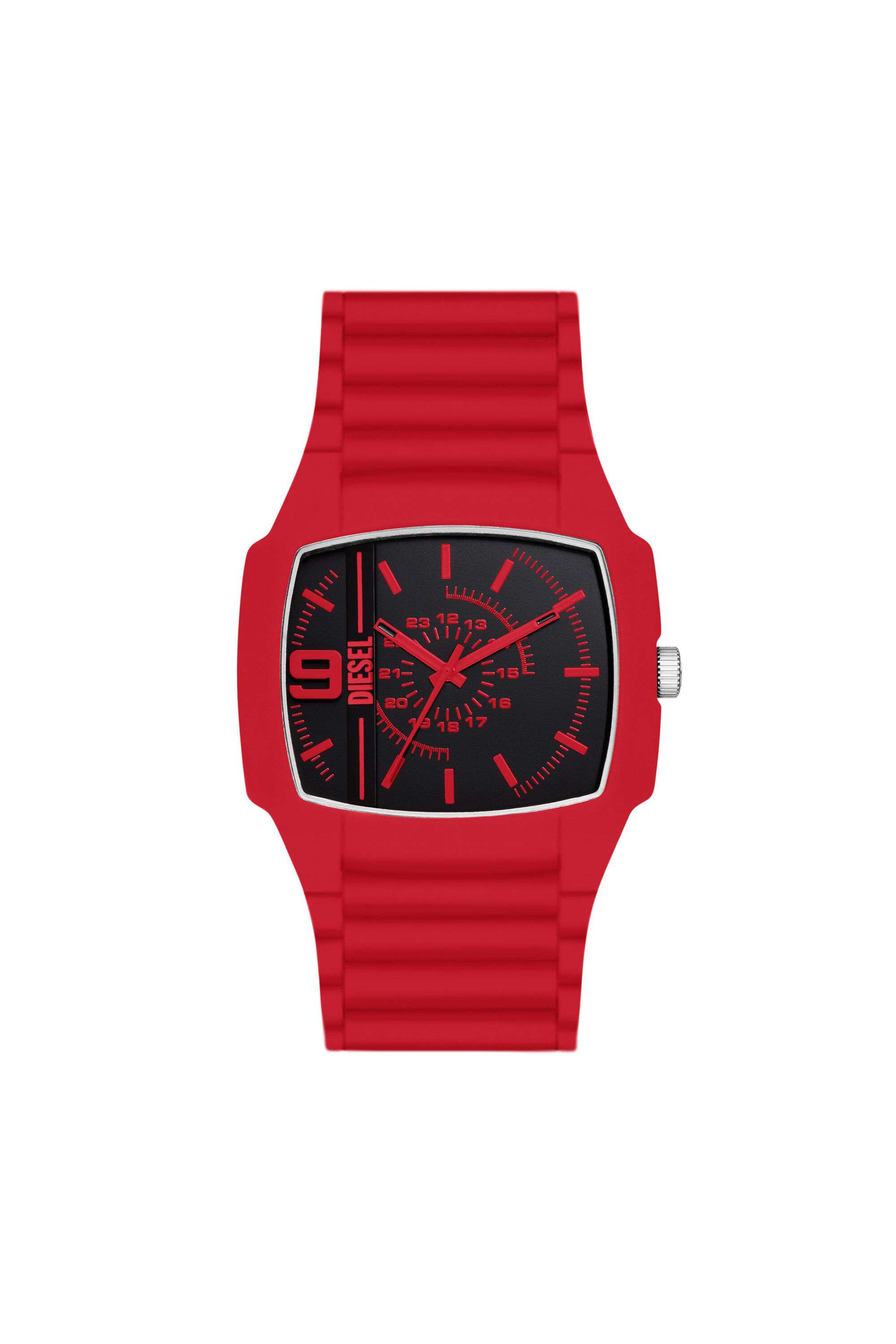 Montre diesel new arrivals rouge et noir