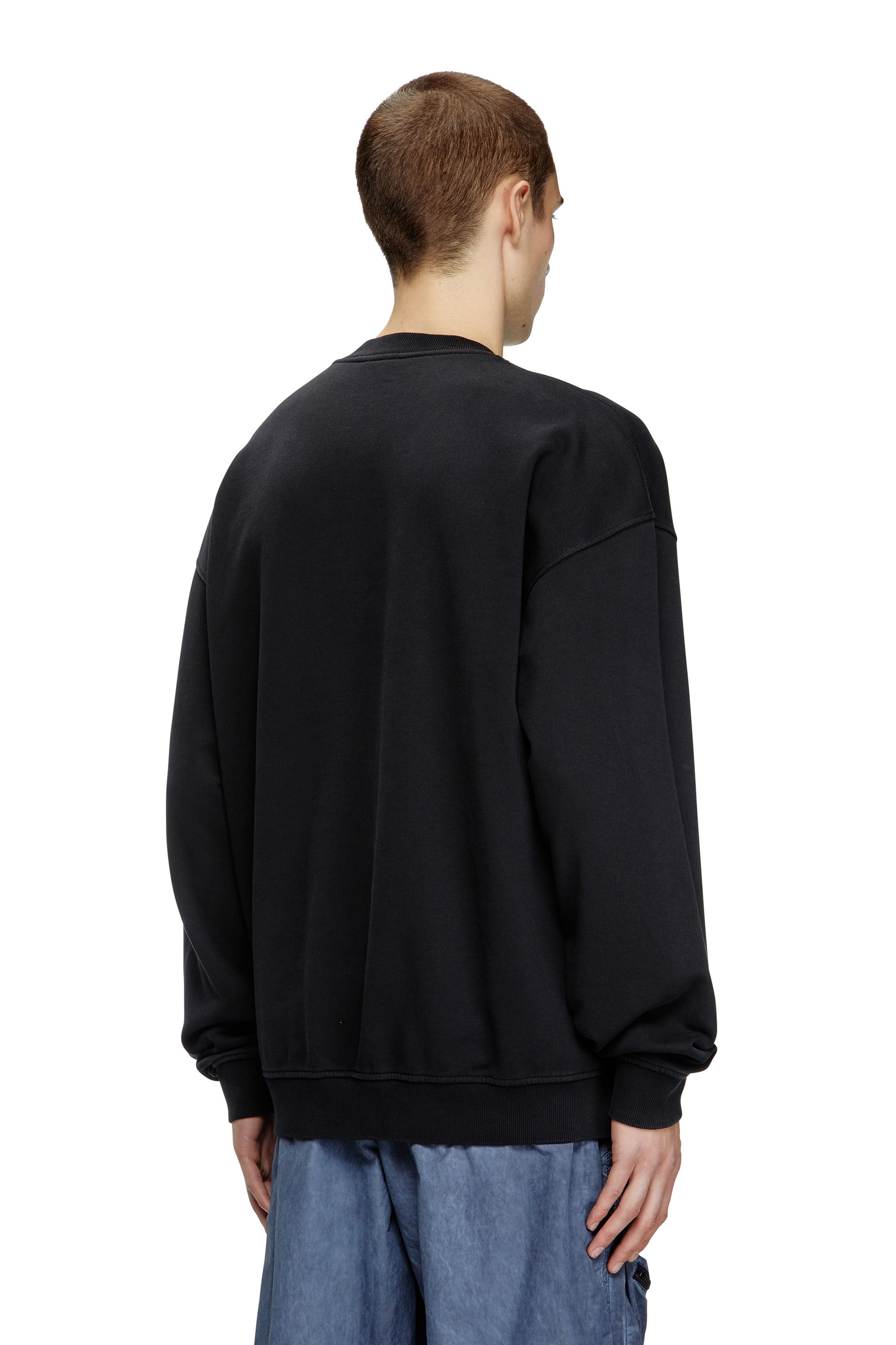 【完売必至】 DIESEL S-Boxt-N5 ロゴスウェットシャツ DIESEL】S-BOXT-N5 ロゴスウェットシャツ BLACK (送料関税込