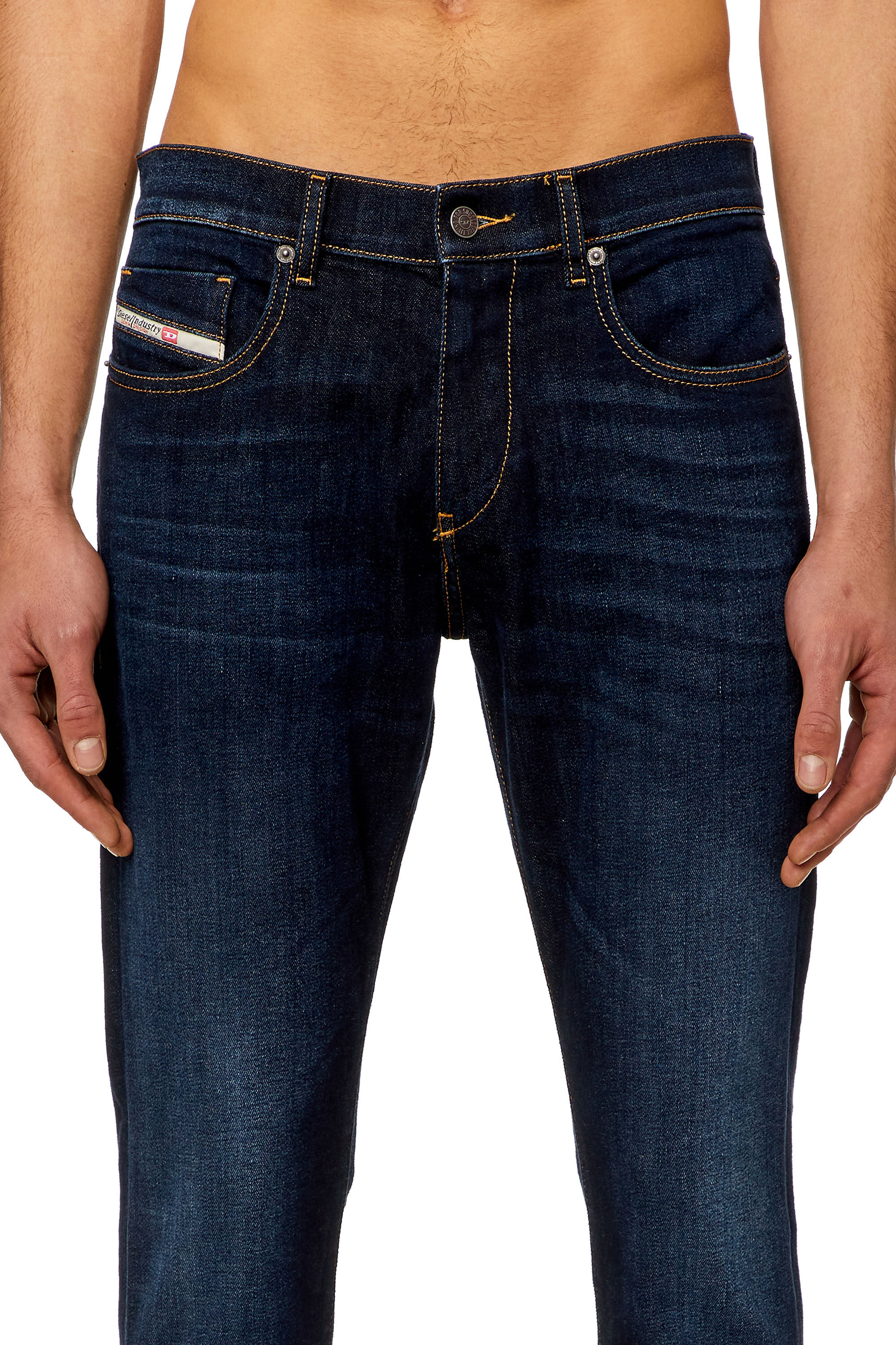 Diesel - Slim Jeans 2019 D-Strukt 009ZS, Bleu Foncé - Image 5